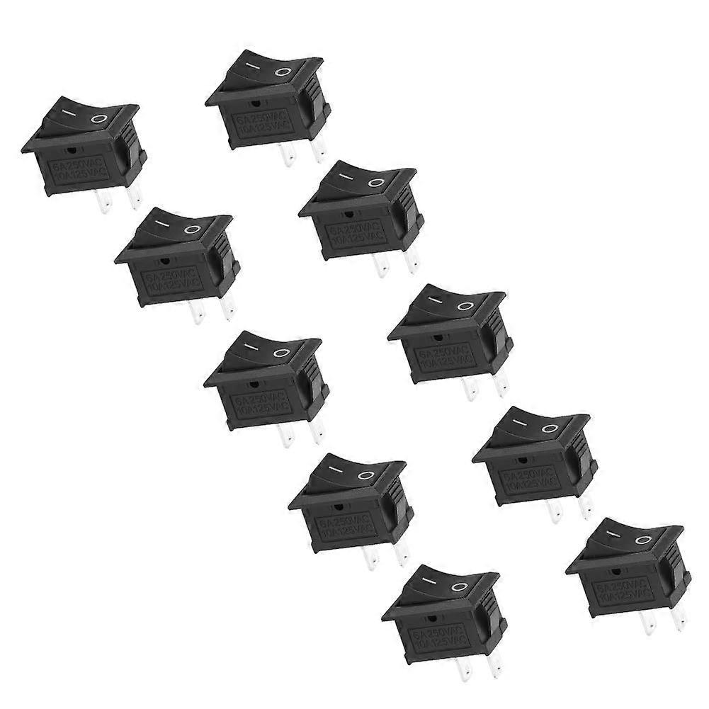2pole rocker switch 10pcs with silver terminal block Ref: 4735