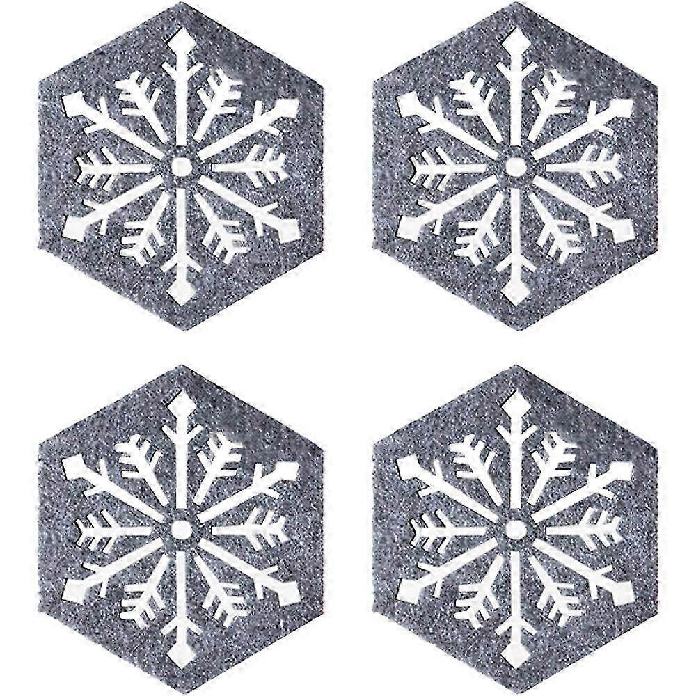 Set of 4 Christmas Placemats & Coasters - Festive Table Decor for Celebrations, Banquets & Wine Enjoyment