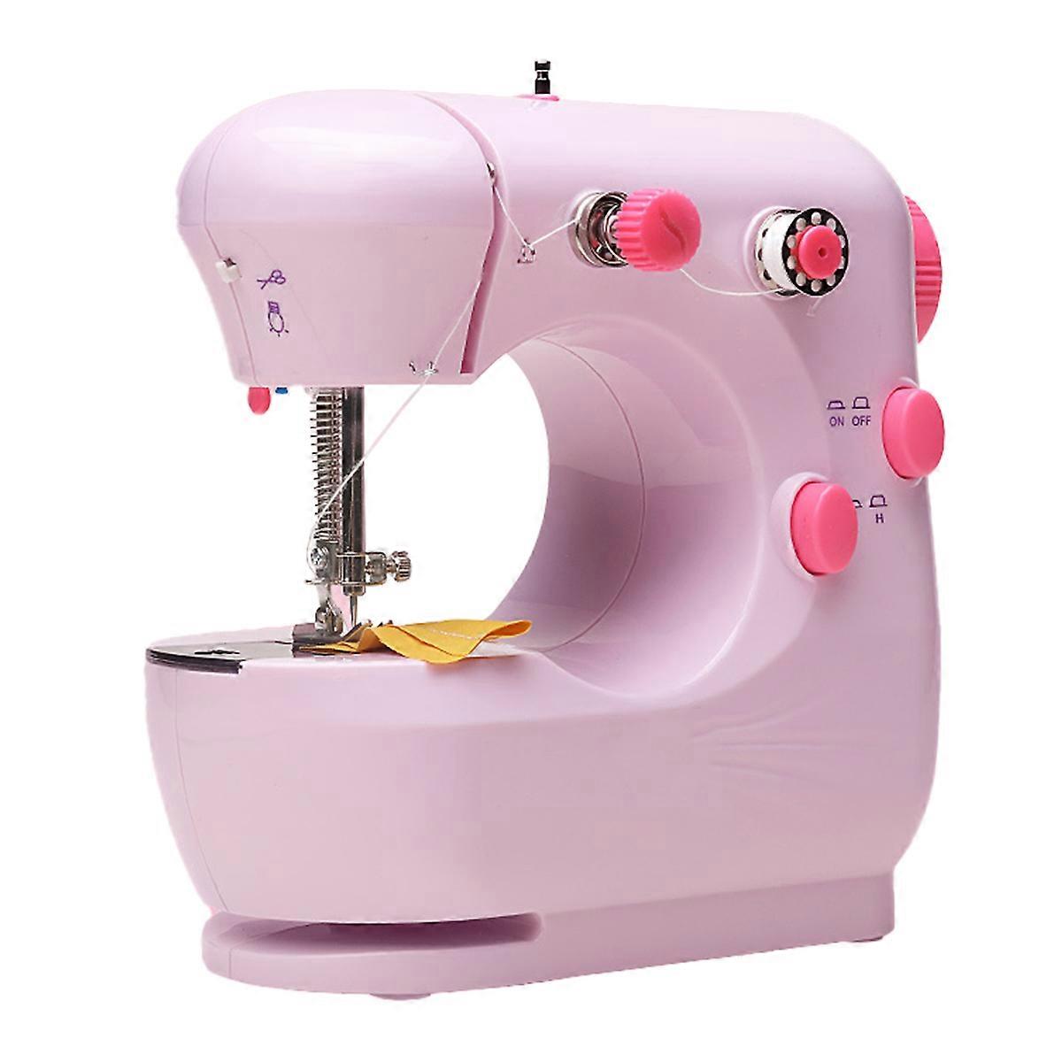 Sewing Machine Mini Portable Home Night Light Pedal Line Straight Table Hand Two Thread Set Electric