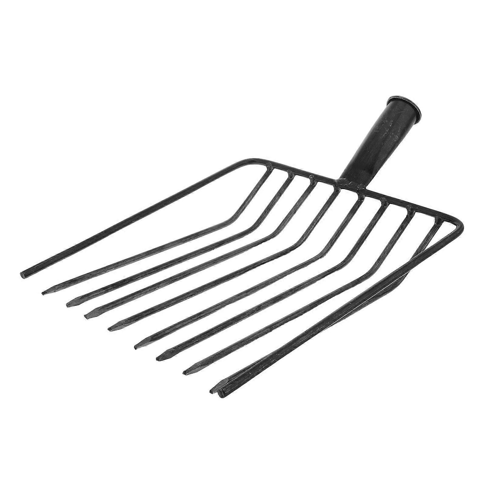 Metal Manure Fork Head Replacement for Gardening Lawn Maintenance with Multi Tine Design for Efficient Soil Loosening 1Set
