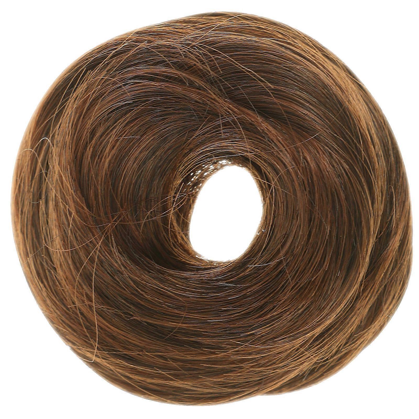 Faux Bun Hairpiece for Voluminous Curly Messy Style – Reusable Synthetic Hair Scrunchy with Elastic Band for Events, Cosplay & Daily Wear