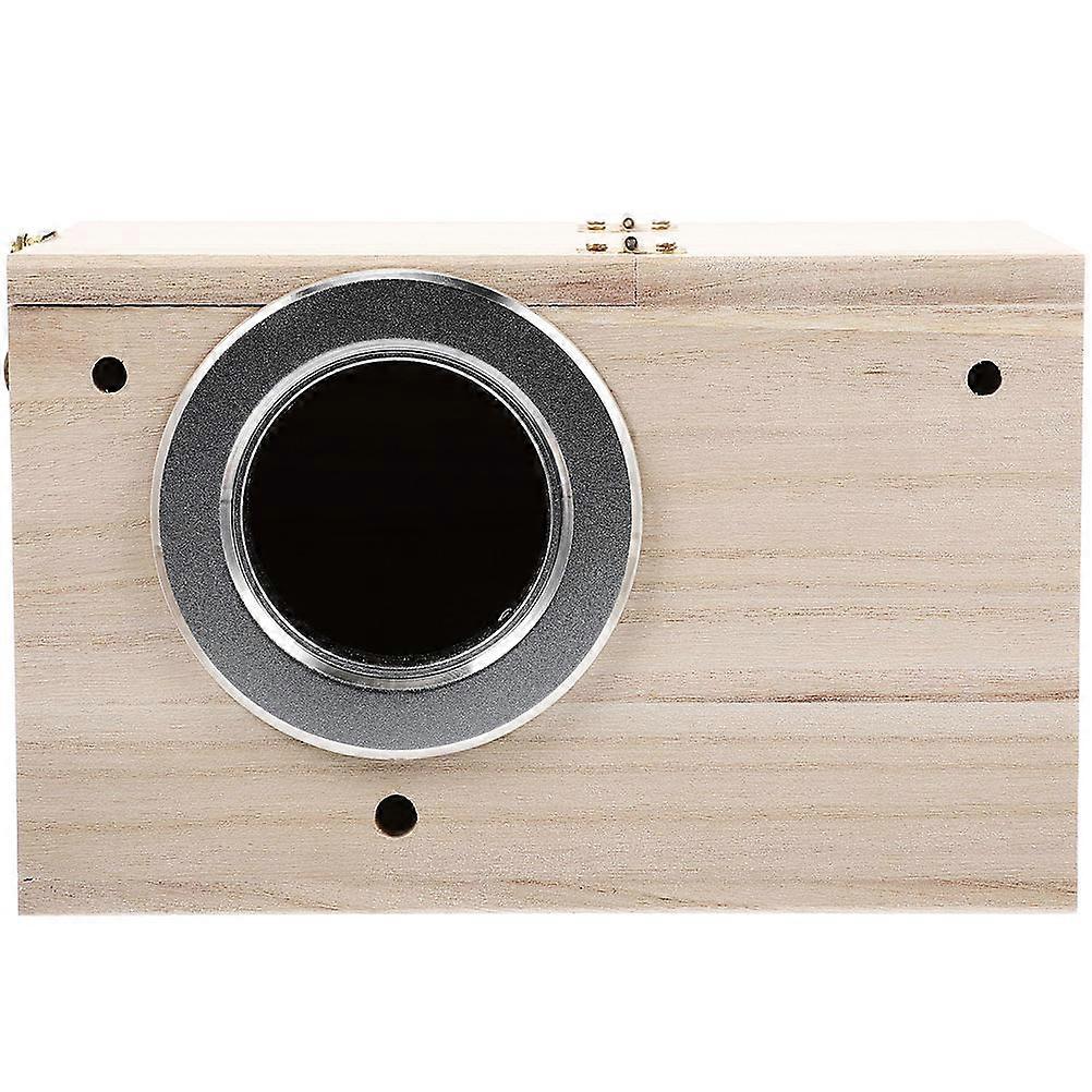 Wood Bird Nest Nesting Box For Small Parrots In Courtyard Natural Material 1Pcs