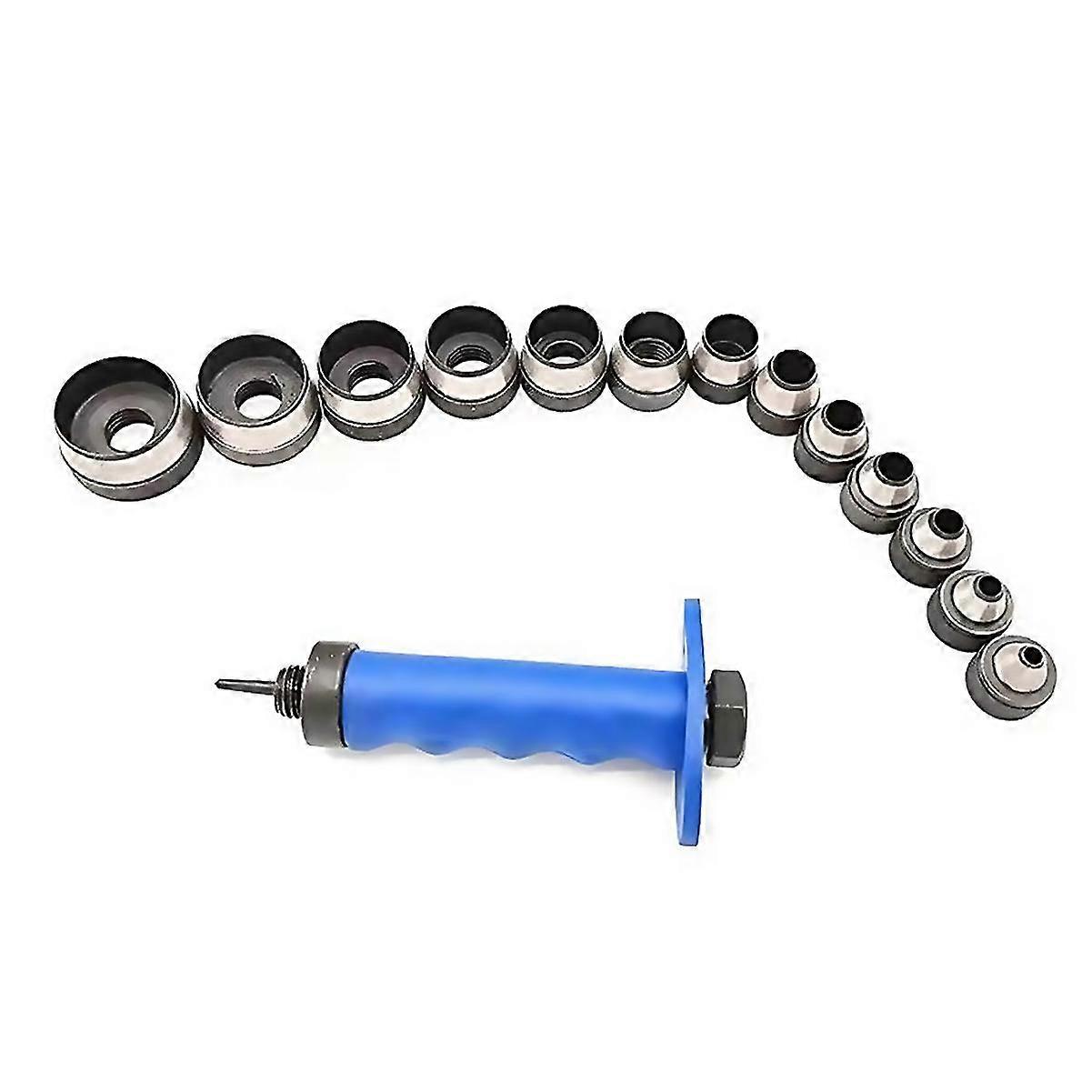 For 14 Pcs Interchangeable Multihead Belt Punch Diy Leather Punch Tool