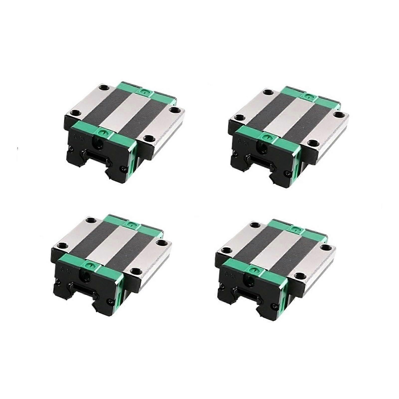 HGR20 HGR15 Linear Motion Guide Rails Set, 2 Pieces with 4 HGH15CA HGW15CA HGH20CA HGW20CA Slide Bearings, 4 Block Configuration