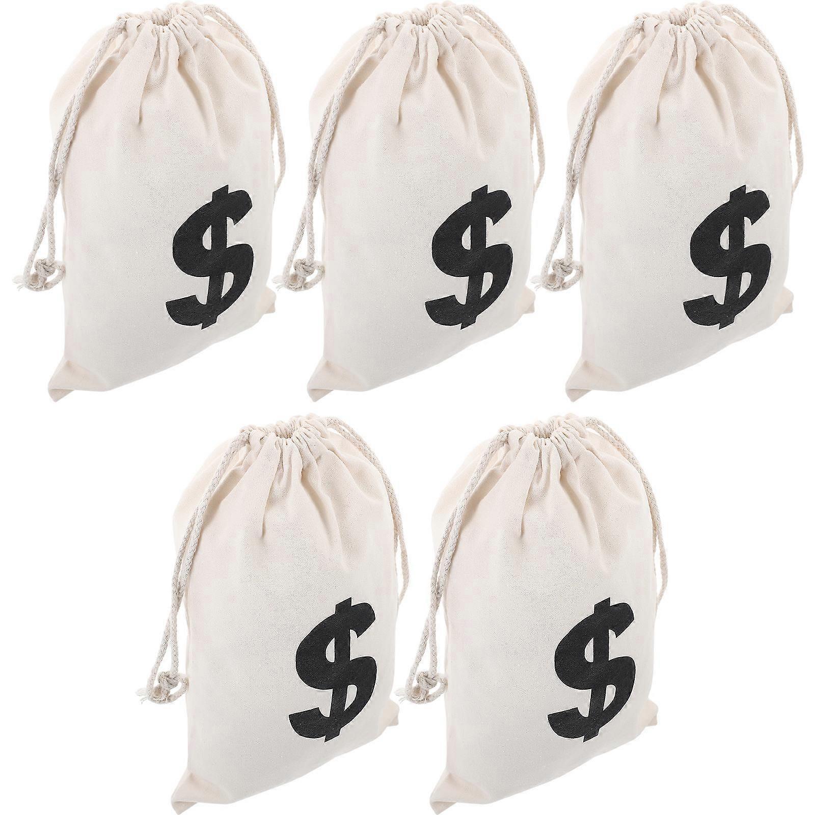 أكياس الرباط 5 قطع ، حقائب النقود الصغيرة مع نمط علامة ، تخزين المجوهرات المحمولة للحفلات ، أعياد الميلاد ، وأحداث موضوع القراصنة