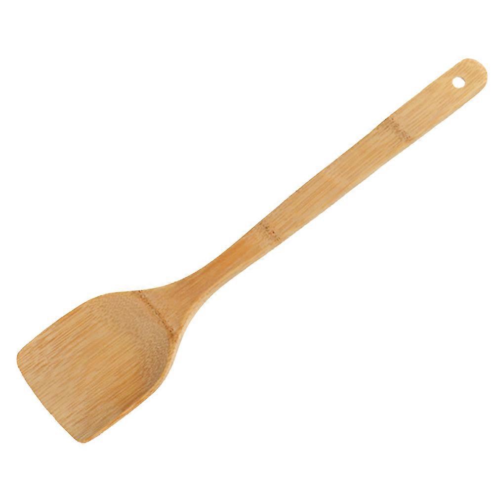 Beige Wooden Cooking Spatula for HighTemperature Cooking Ergonomic Kitchen Tool 35CM