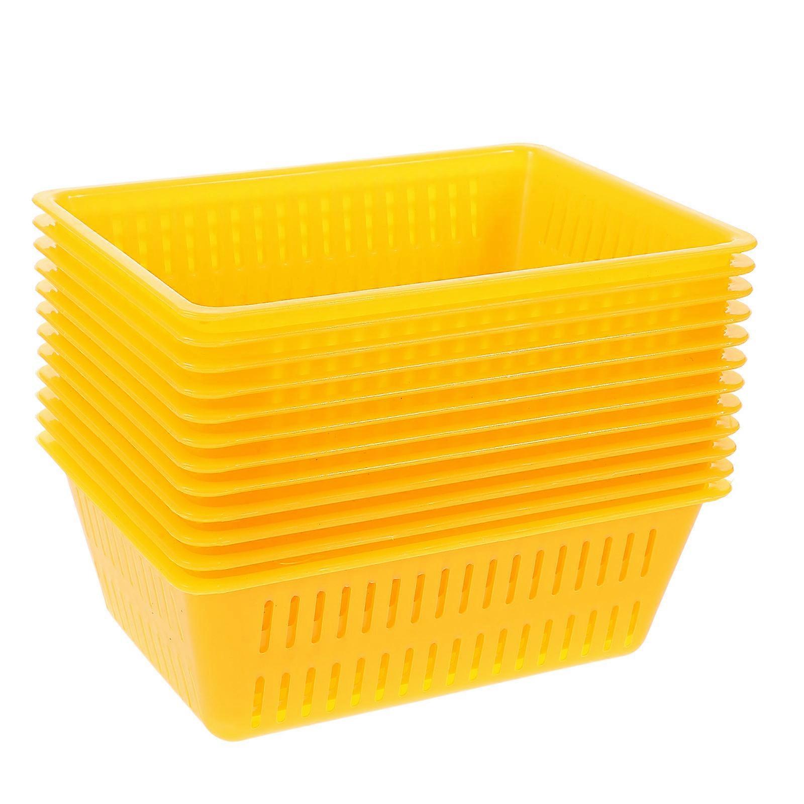 12pcs Thickened Plastic Coin Storage Baskets Large Capacity Small Organizing Bins for Gaming Machines, Office, Classroom, and Home Use