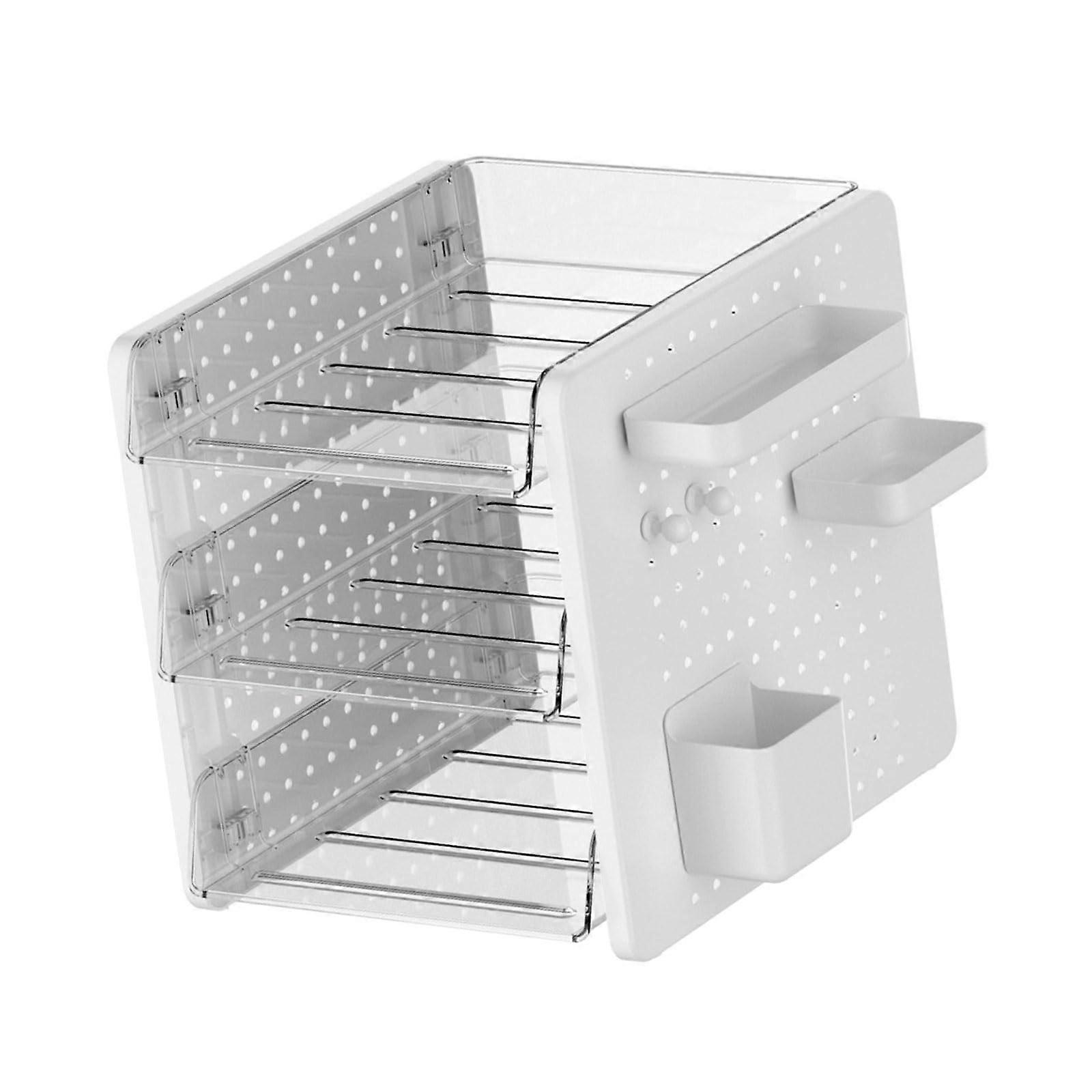 Multifunctional Desk Organizer With Pinboard, File Tray, Pen Cup, And Stackable Letter Tray, 2-Tier/3-Tier Desk Storage