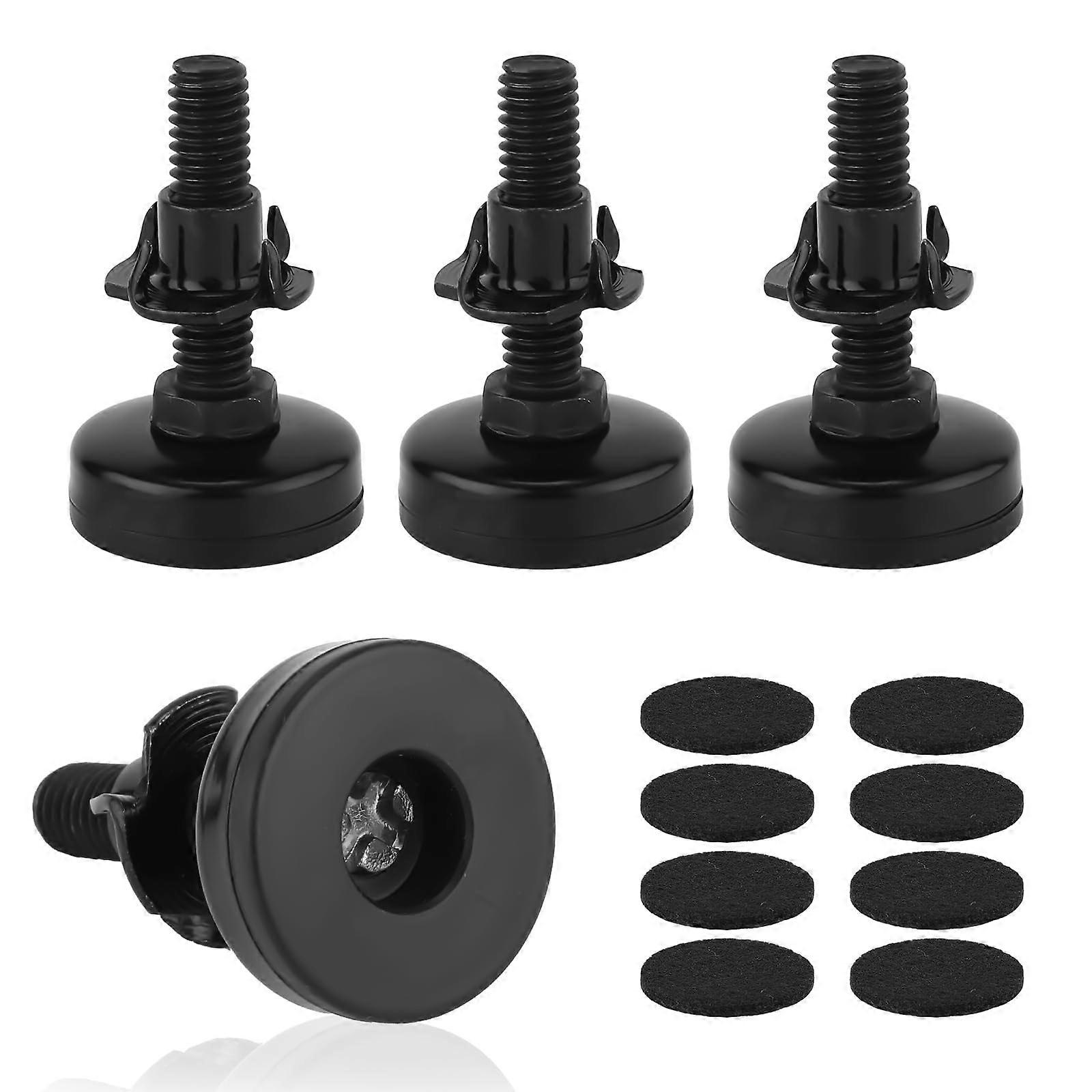 Adjustable Table Feet Set of 4, Black Furniture Levelers for Tables, Chairs, Sofas, and Cabinets, Sturdy Adjustable Legs