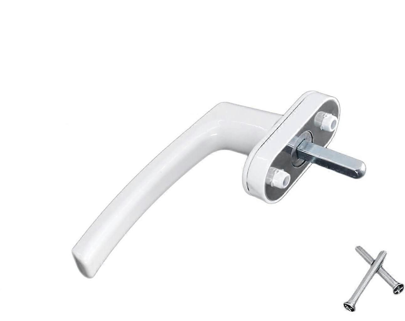 Aluminum Alloy Casement Window Handles 1-Piece, 43mm Hole Spacing, White, For Plastic-Steel Window, Lock-Compatible