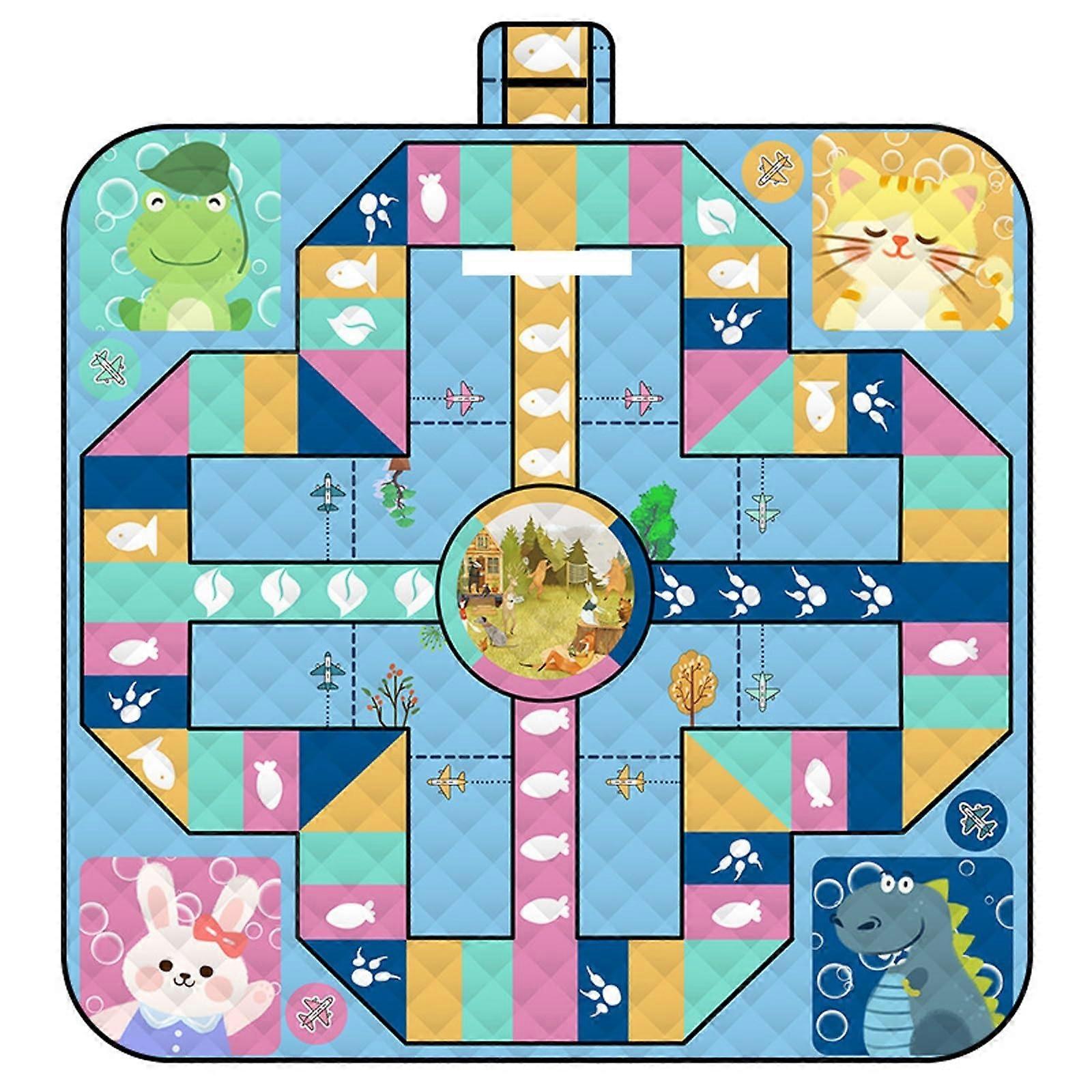 Extra Large Family Portable Picnic Blankets Foldable Waterproof Sandproof With Tote 200x200cm Color 28 For Camping Beach