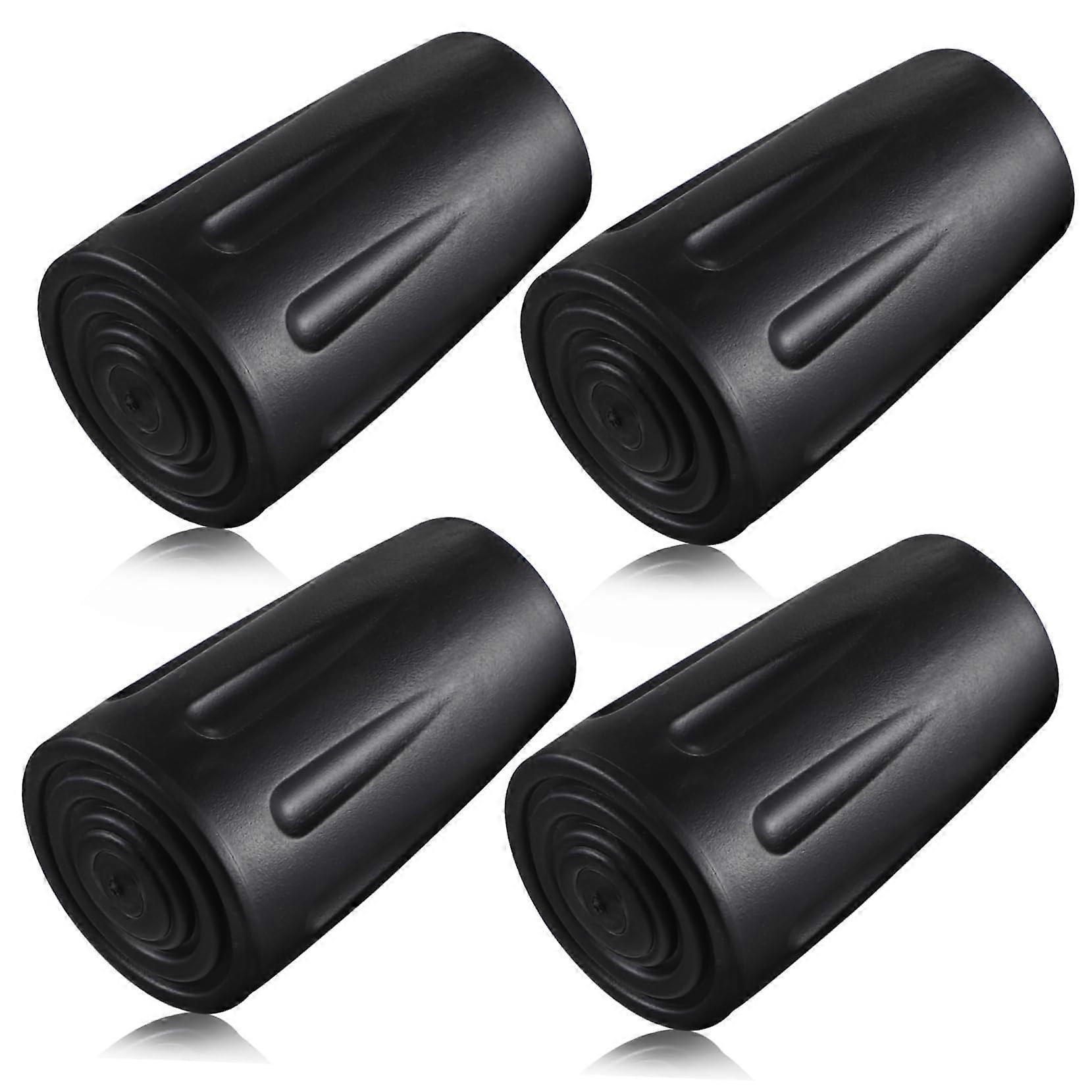 Set of 4 Walking Stick Protection Poles Tip Tips Hiking Walking Stick Caps Trekking Pole Tip Protectors Hiking Pole End Caps End of Walking Stick TPR