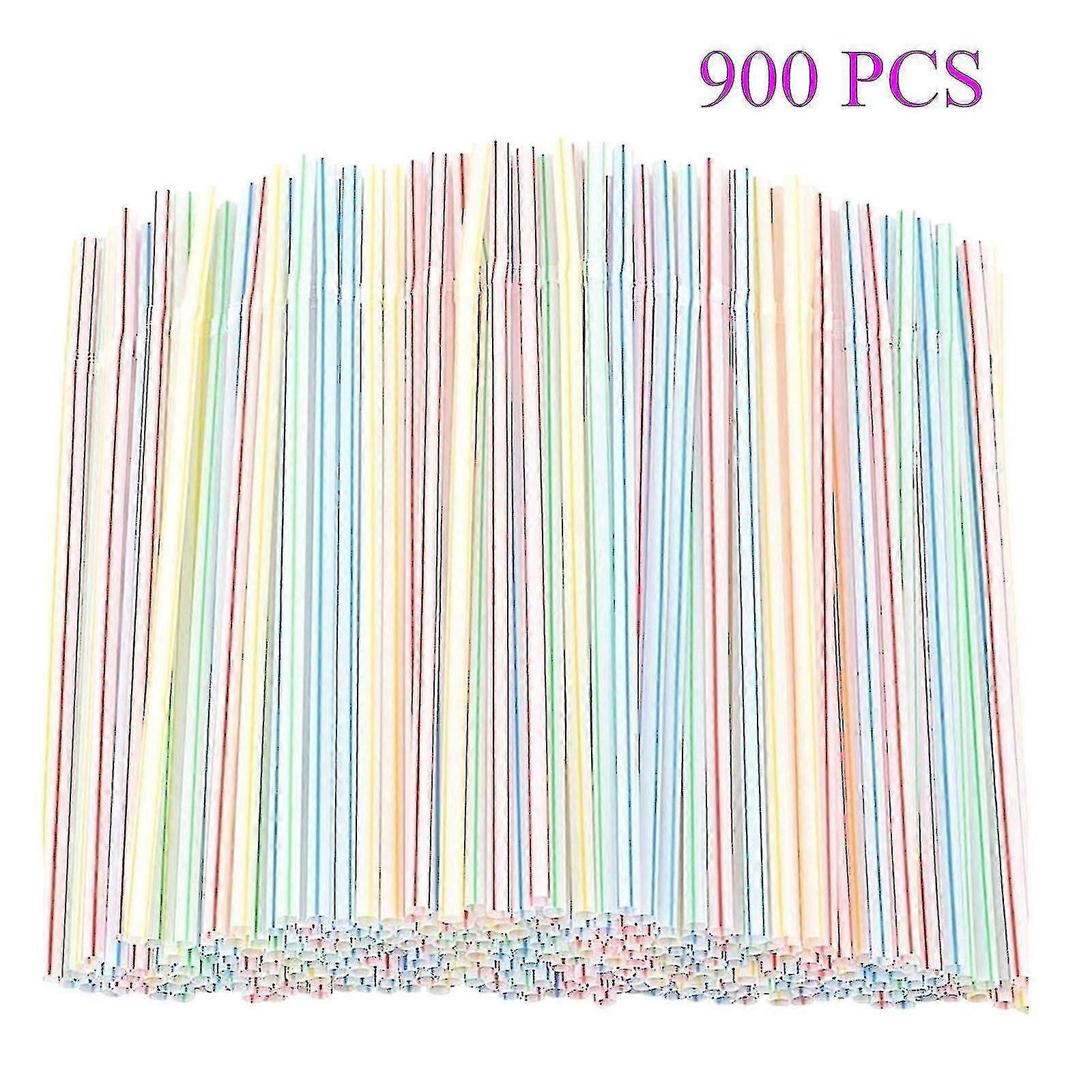 900pcs Plastic Disposable Straws for Parties