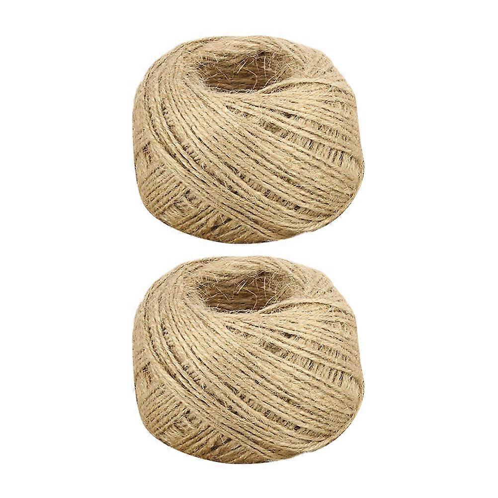 Rustic Jute Twine Braided Jute Twine for Crafts Khaki Natural Jute Material Used for Binding Items 2Pcs