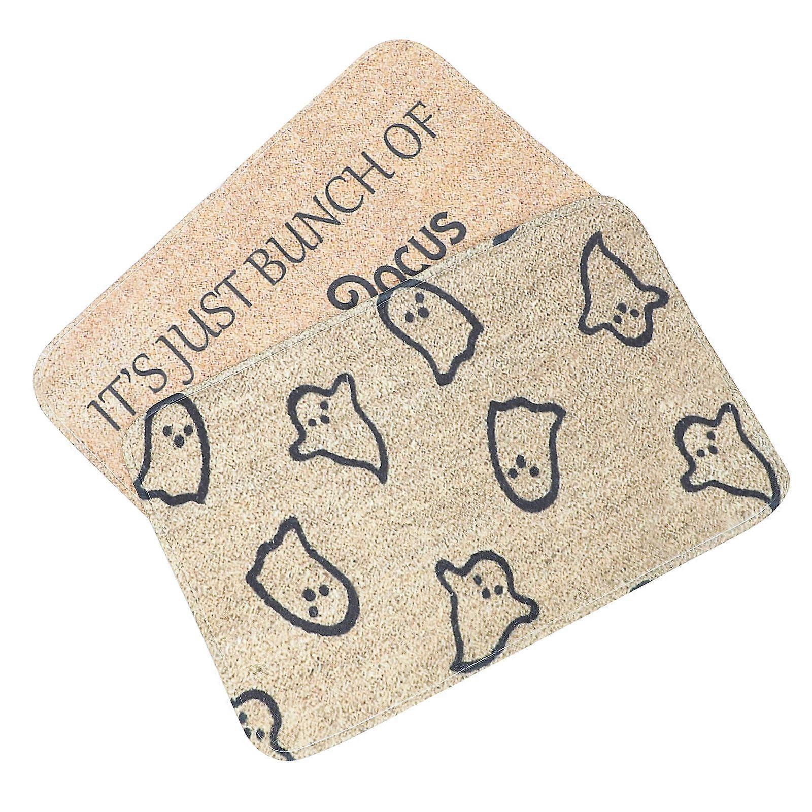Front Door Inside Mat Doormat Entryway Carpet Pad Polyester Dirt and Dust Trapping 2Pcs