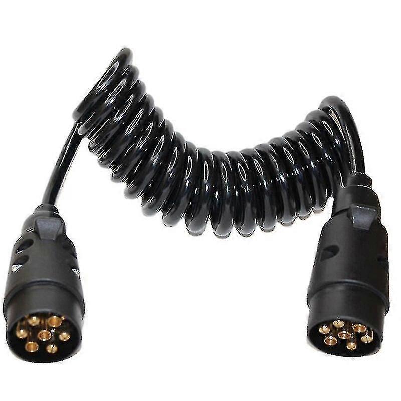 7 Pin Trailer Light Board Edge Extension Cable with 200cm Cord Lead for Trucks & Caravans: Circuit Splices & Socket Cord Part
