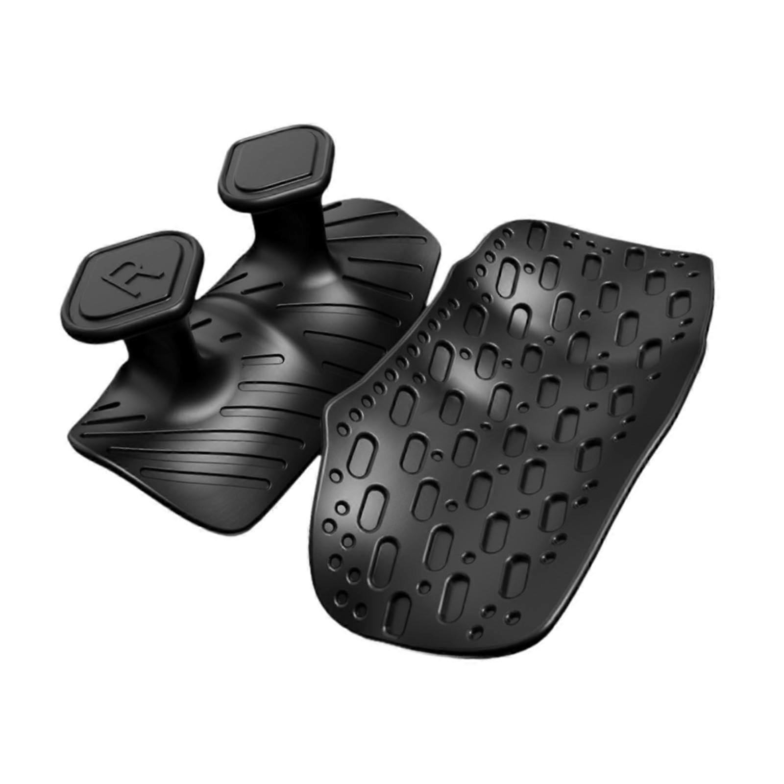 2 Units Gym Grips for Training, Fingerless Workout Gloves with Palm Protection Black