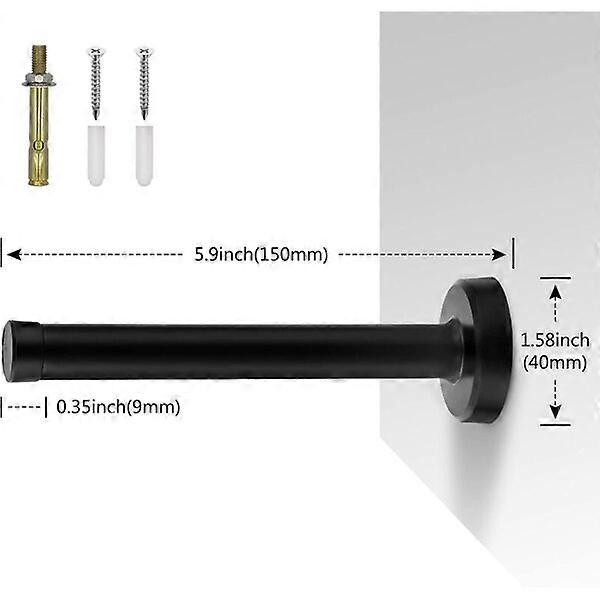Black door stopper, rust and scratch resistant, multi-functional, suitable for various scenarios