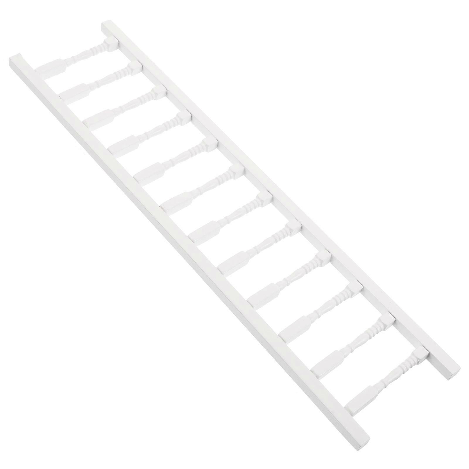 Wooden Miniature Ladder for Dollhouse – Lightweight DIY Craft Stair with Realistic Detailing, Safe Playhouse Accessory to Enhance Creativity and Fine
