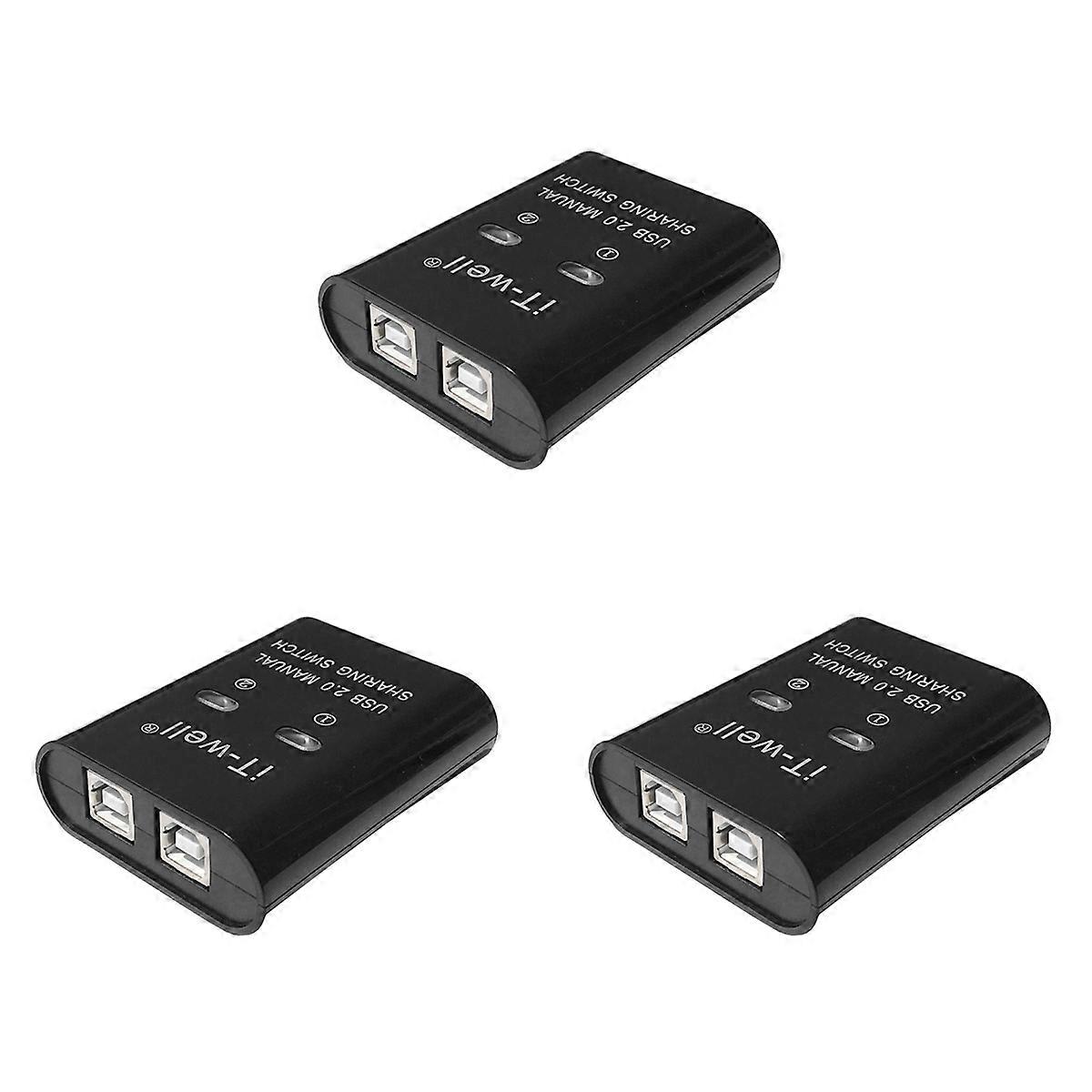 USB Printer Sharing Device, 2 in 1 Out Printer Sharing Device, 2-Port Manual Kvm Switching Splitter