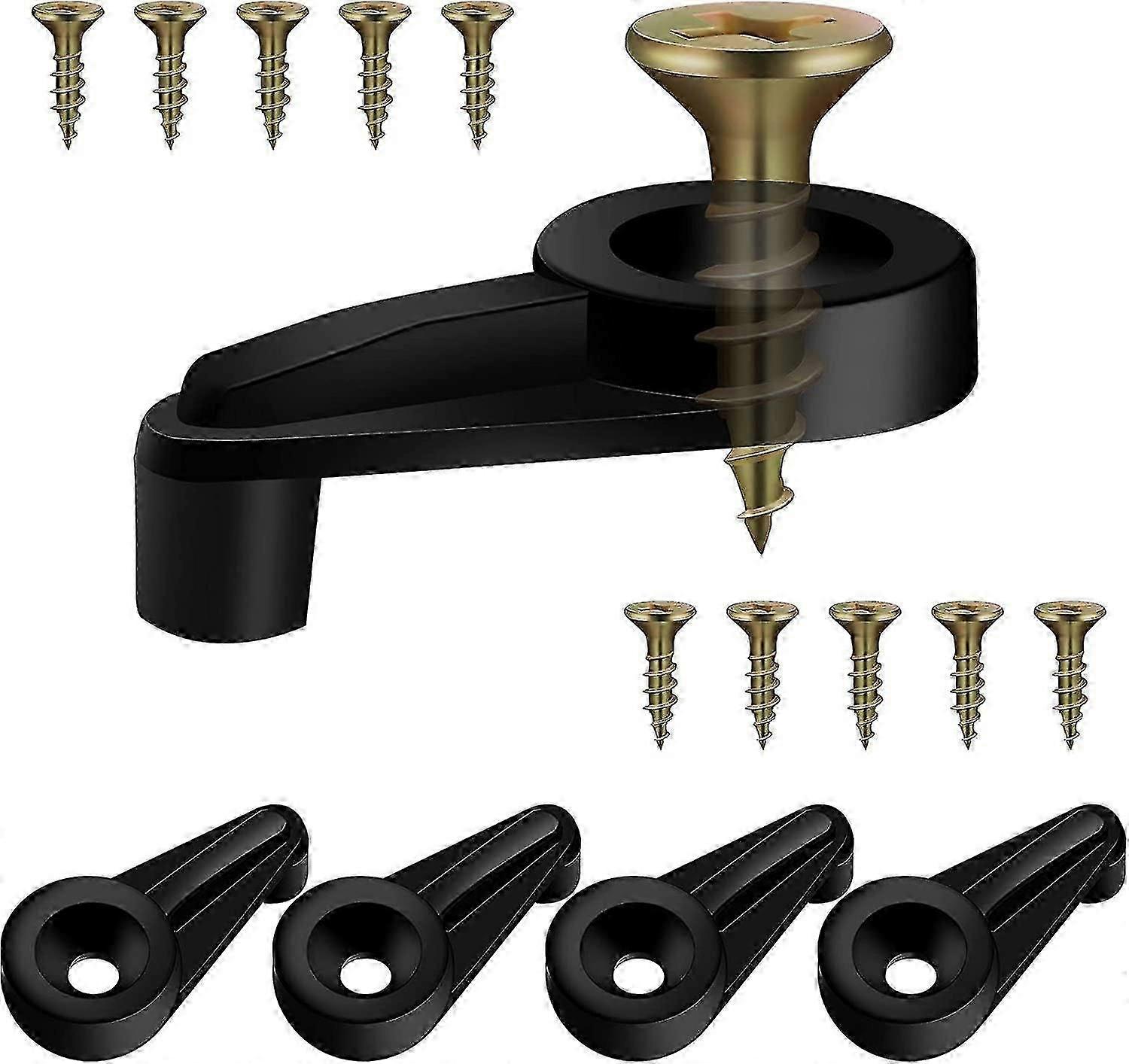 50 Pack Glass Retainer Clips Kit,cabinet Glass Clips 4 Mm With Screws (transparent With Gold Screw)