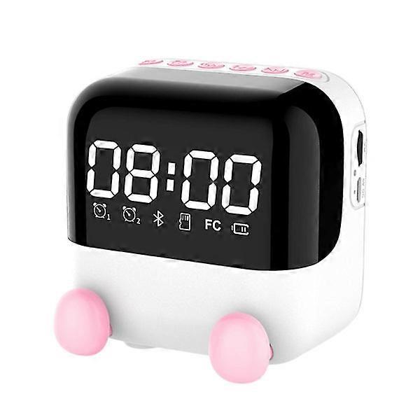 Mirror Digital Alarm Clock Wireless Bluetooth Speaker Alarm Clock Good Sound Quality Long Battery Life Perfect Desk Companion