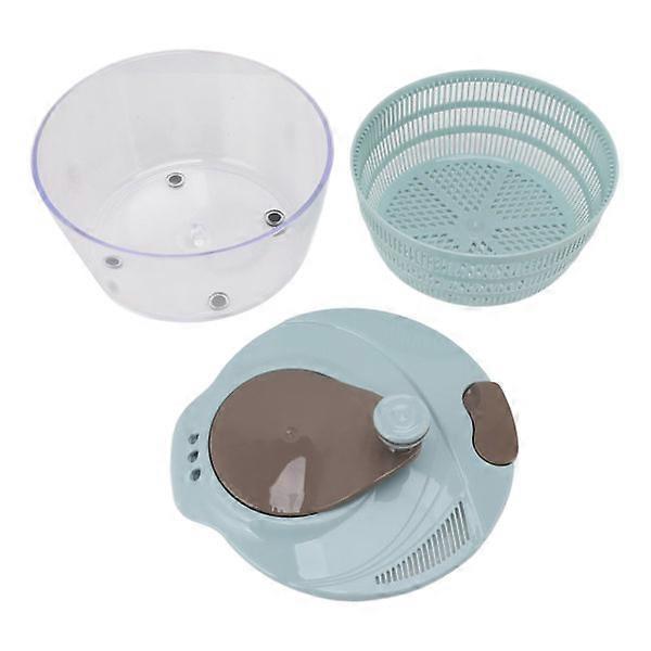 Salad Spinner Plastic Time-Saving Quick Mixing Washable Rotatable Veggie Washer for Kitchen Blue