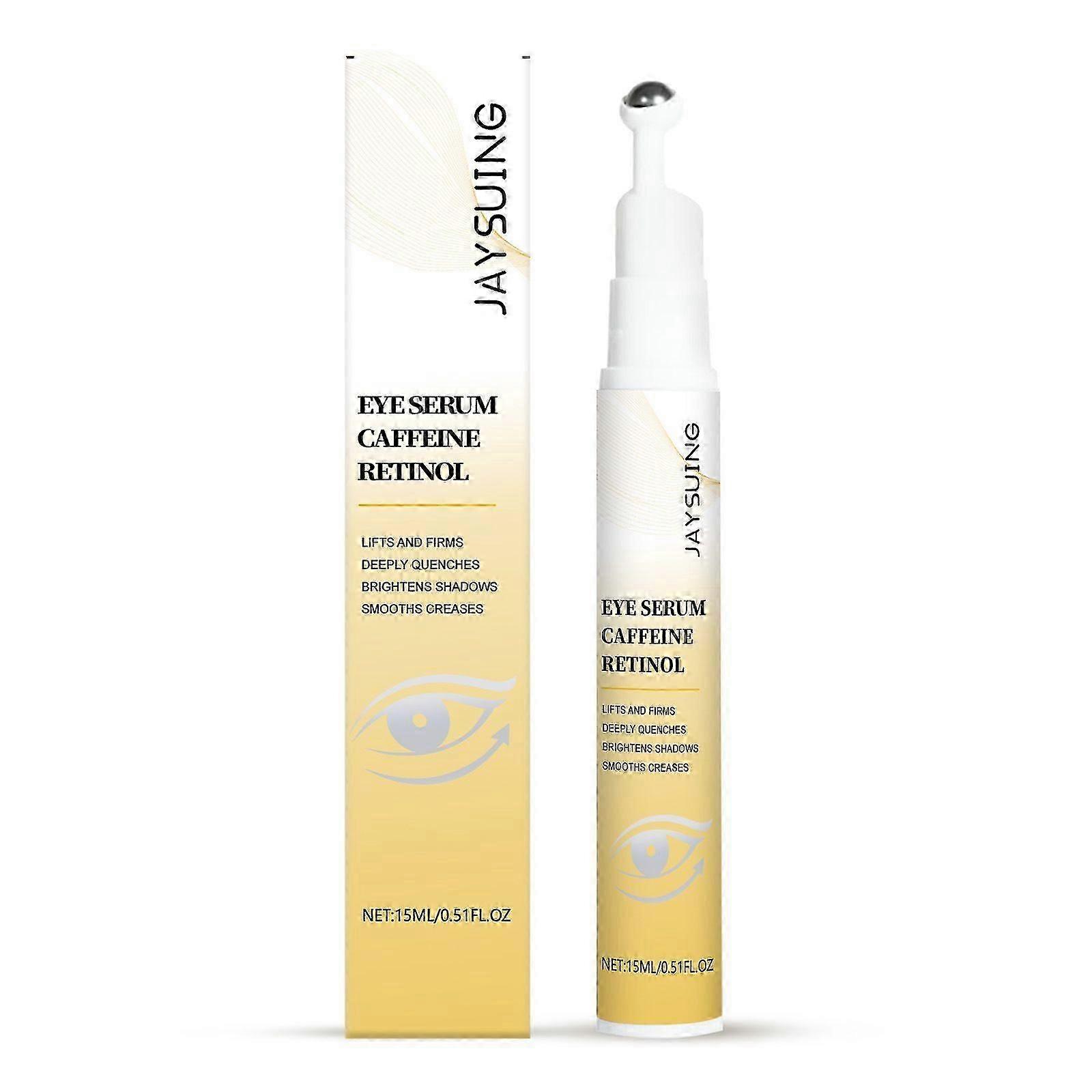 Caffeine Eye Serum for Dark Circles, Anti Aging Under Eye Treatment With Ice Roller for Puffiness & Fine Lines, Retinol Eye Cream For Women & Men