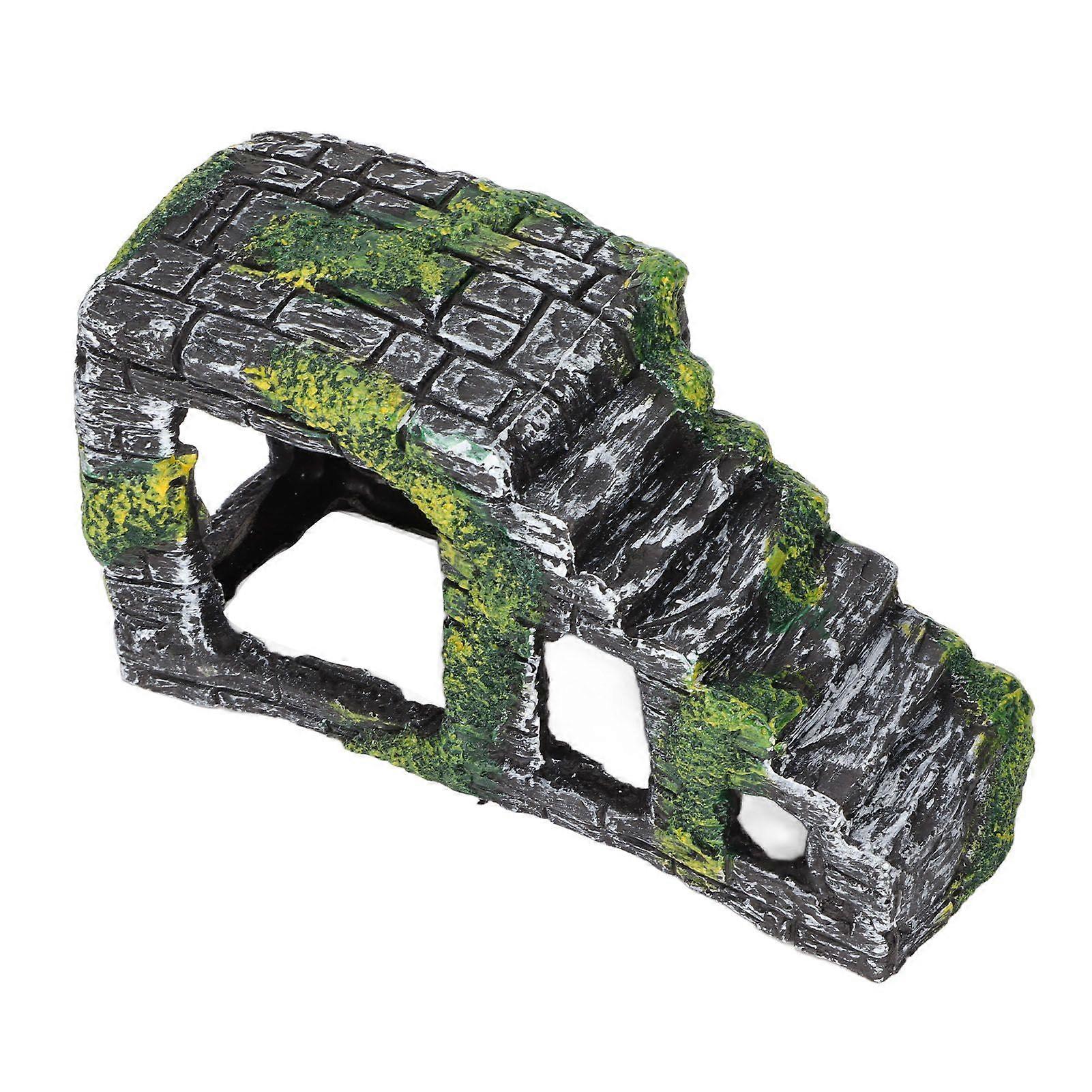 Tortoise Basking Platform Artificial Resin Platform Stairs for Terrarium Lizards Frogs Snakes Geckos Ornament