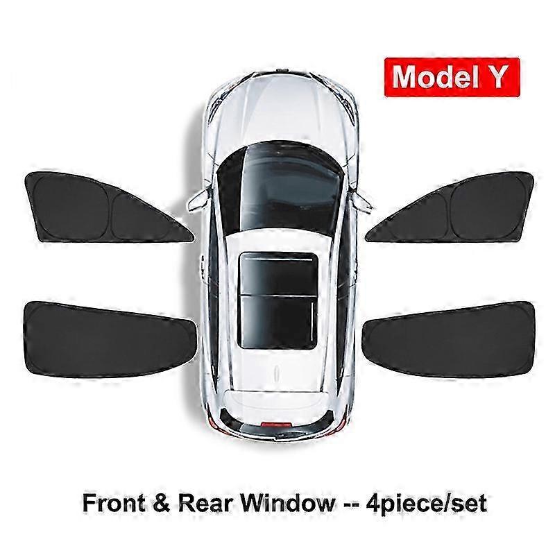 Sunshade Custom-Fit for Tesla Model Y 2021 Car Window Privacy Shade...
