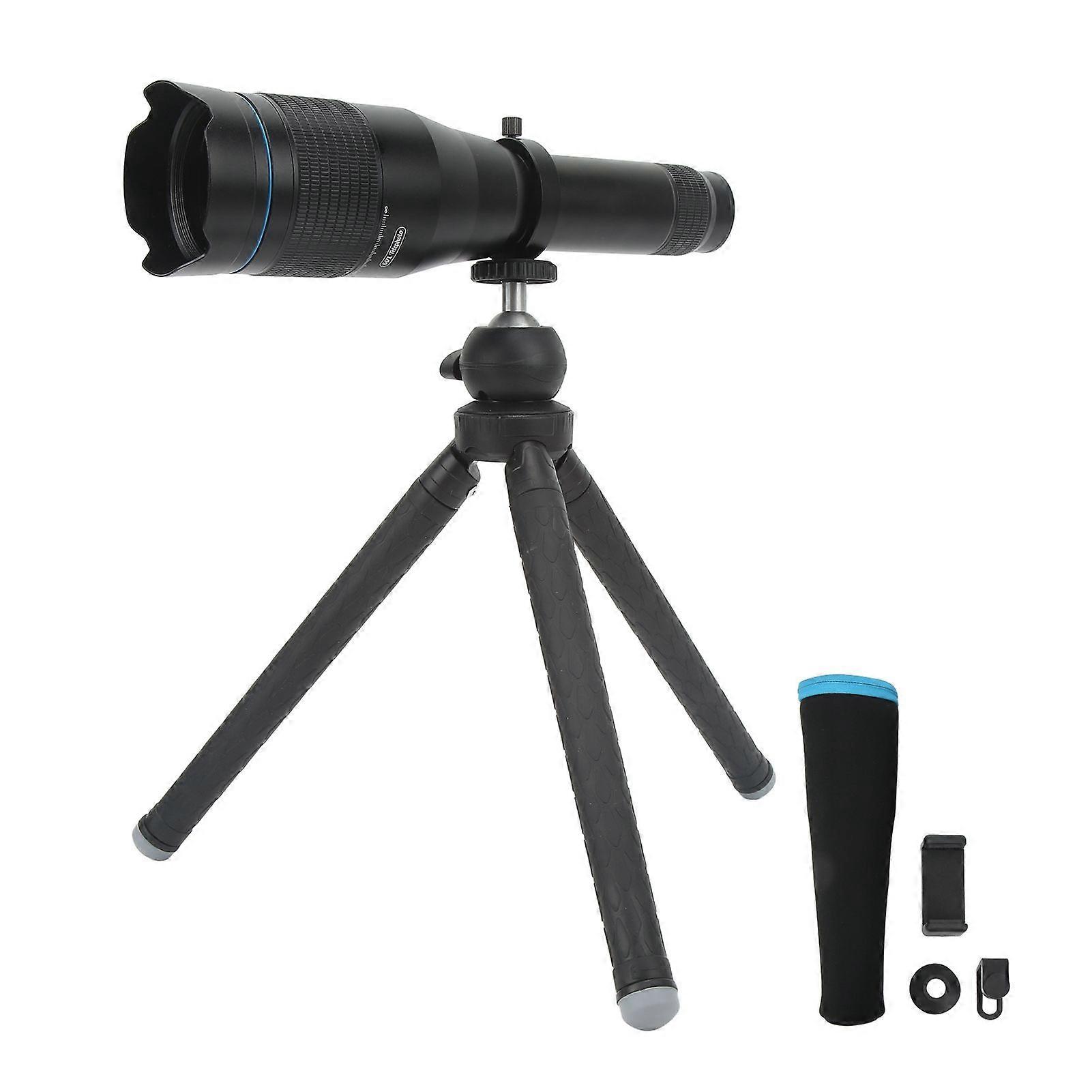 60x Teleobjektiv High Definition Large Apertur Objektiv Handy Teleobjektiv mit Stativ