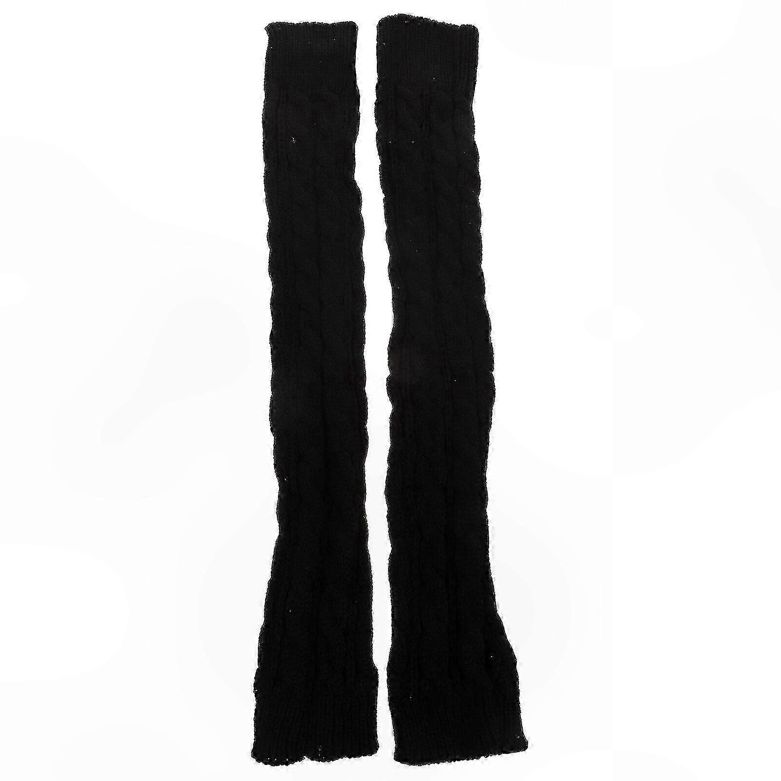 أكمام ذراع طويلة محبوكة للجنسين بتصميم بدون أصابع للراحة والدفء