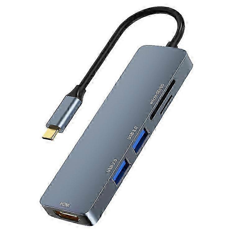 T501 USB-C Hub with HD+USB2.0+USB3.0+TF Card Adapter for iPad, Huawei, and Xiaomi Tablets