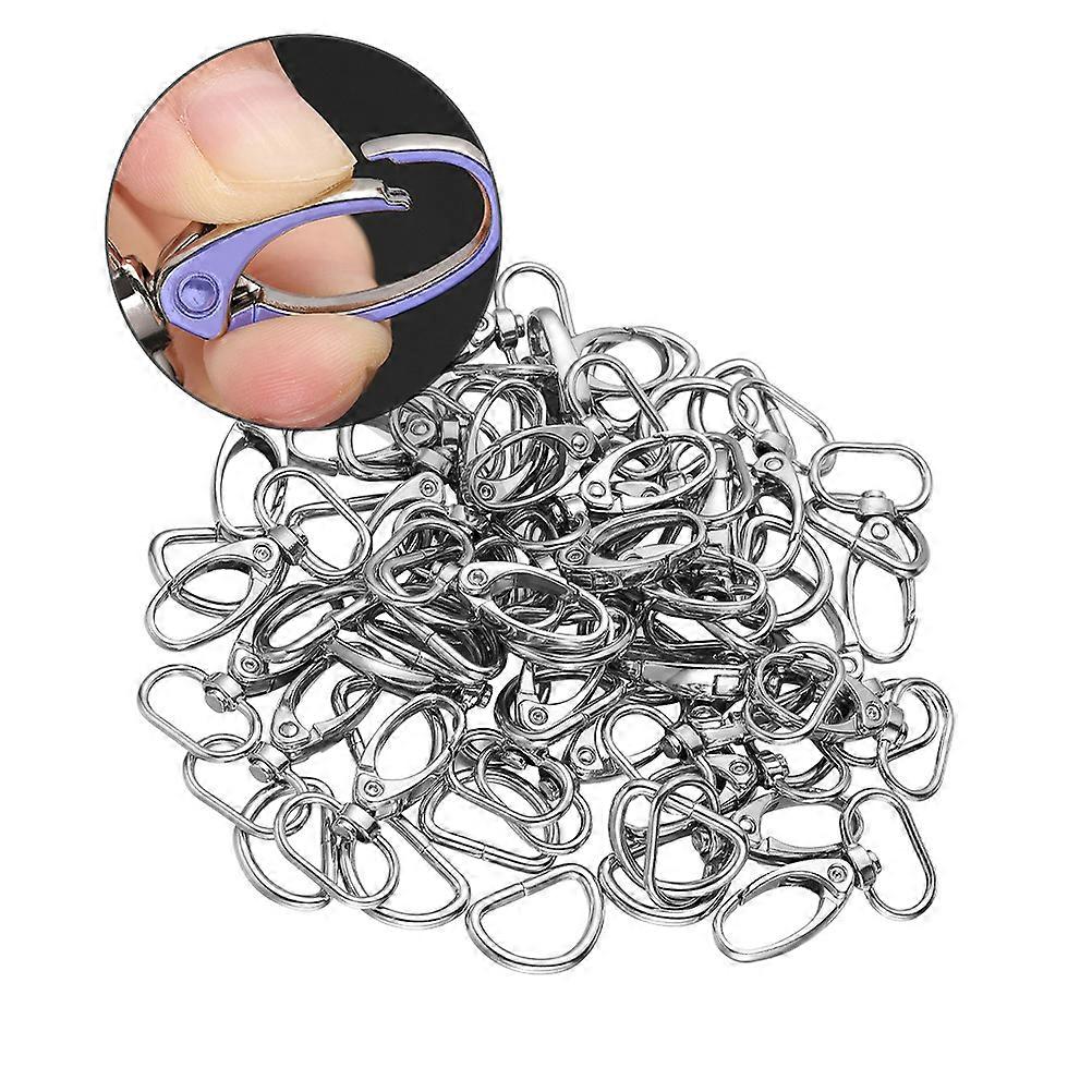 Silver Zinc Alloy Lobster Clasp with 360 Degree Swivel for Jewelry Making Supplies and Craft