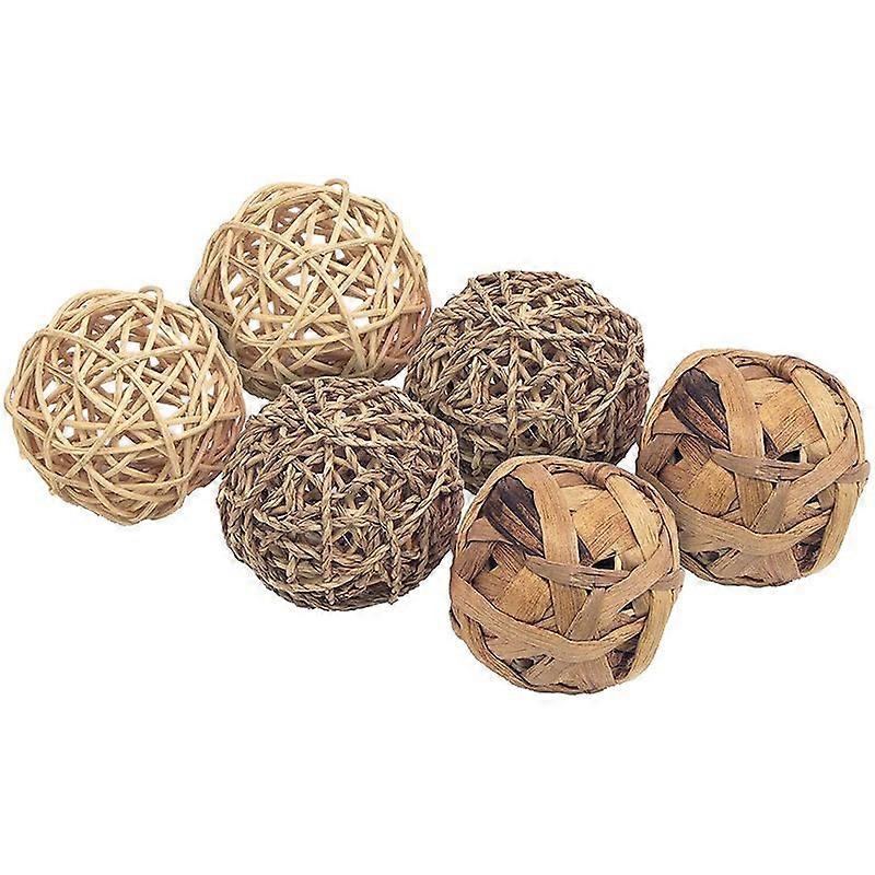 Small Animal Activity Toy,Pets Play Chew Toys for Bunny Rabbits Guinea Pigs Gerbils, 6 Pack