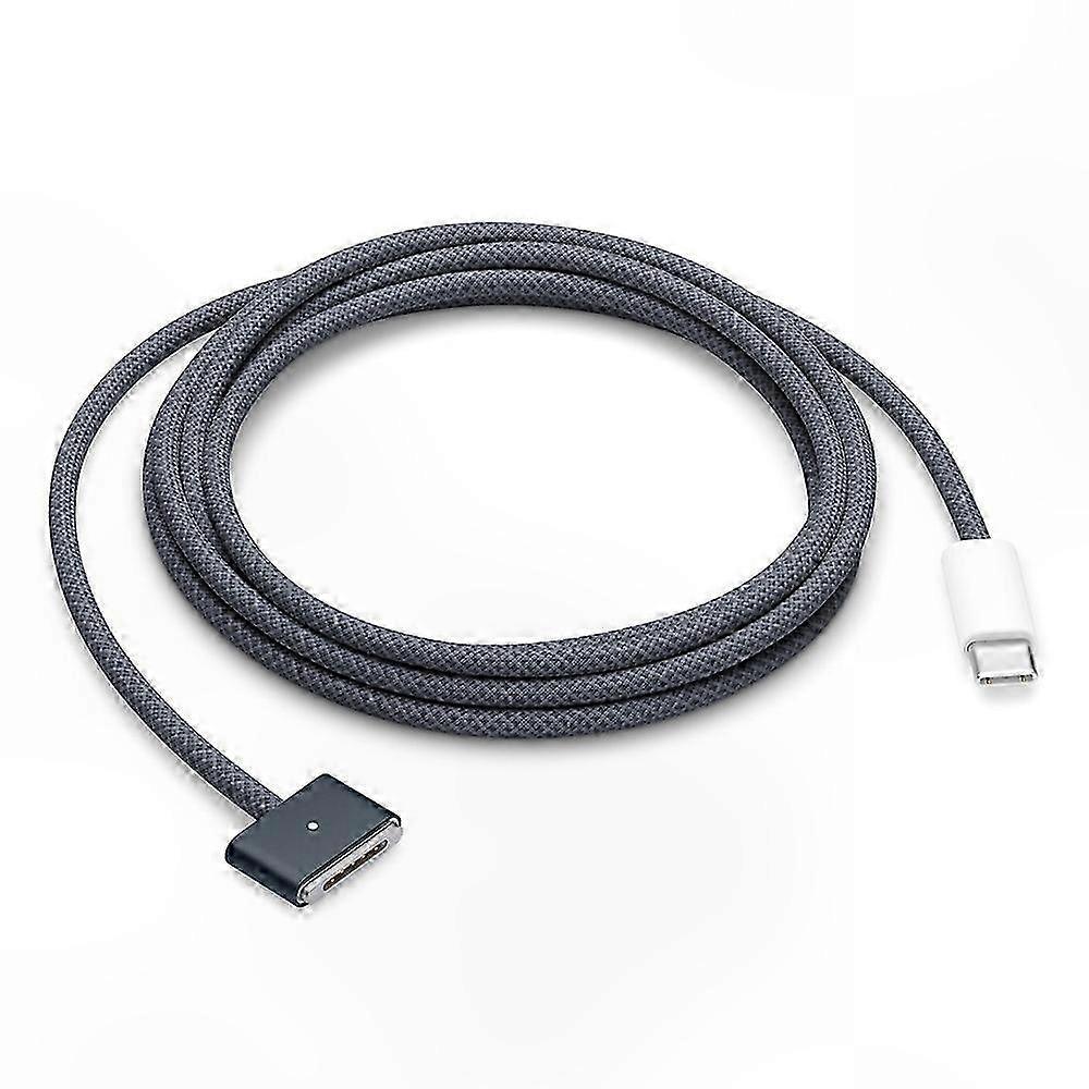 2m 140W USB-C to Magnetic Charging Cable with Braided Cord, Compatible with MagSafe 3, Grey