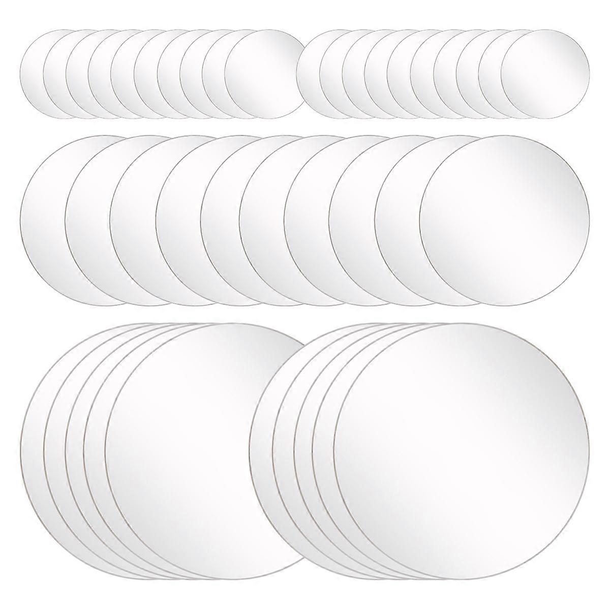 40 PCS Mini Size Round Mirror (1Inch,2 Inch,3Inch)