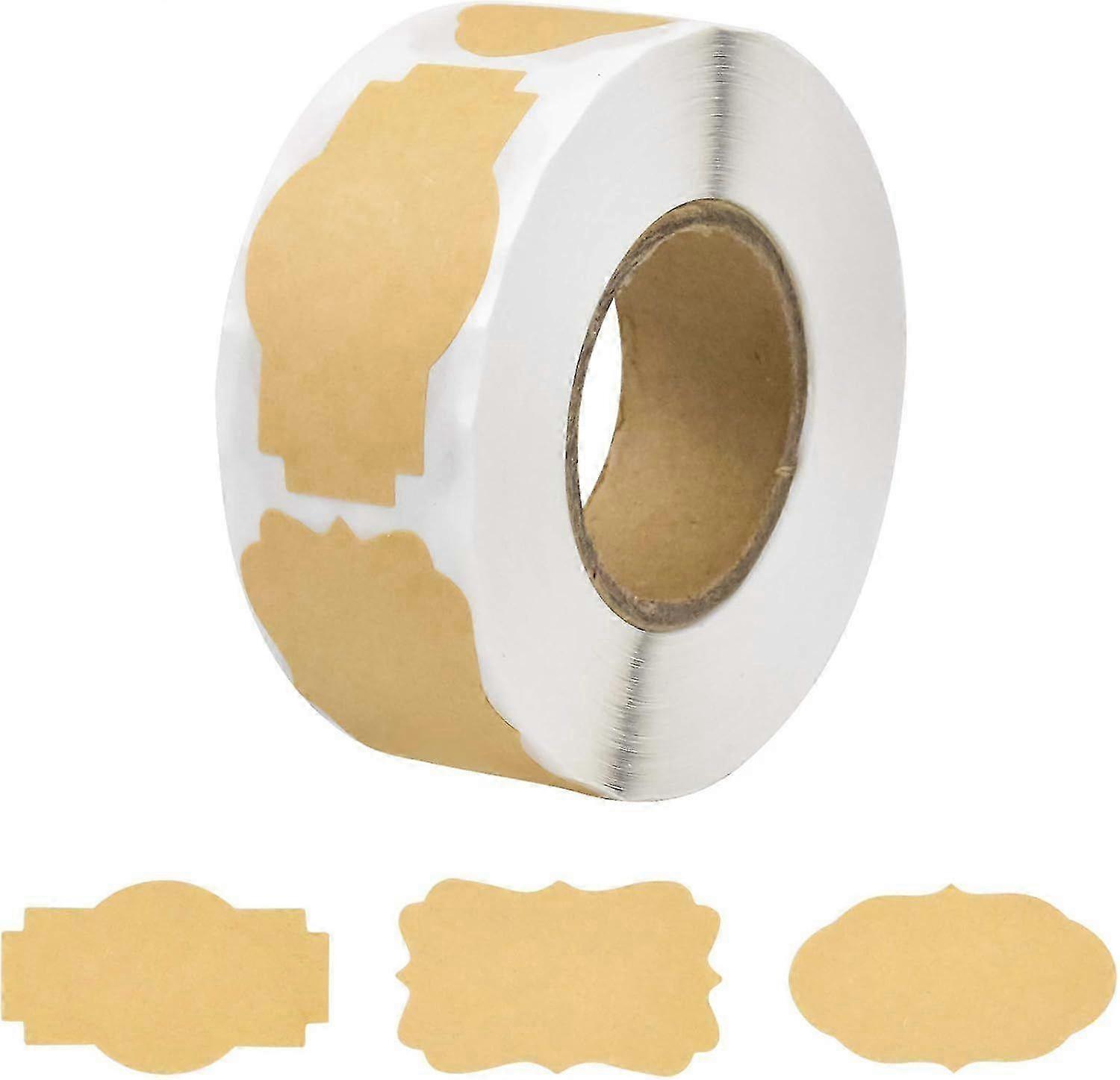Kraft labels. 500 pieces of kraft paper stickers. Self-adhesive.