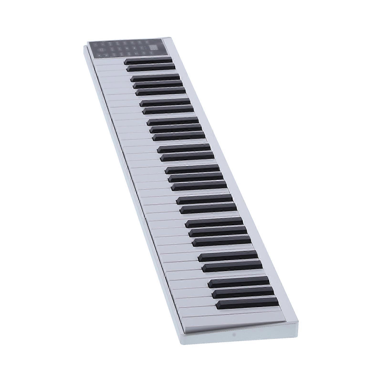 61-Key Digital Smart Piano MIDI Keyboard, 1100mAh, 91.5x15cm Black/White