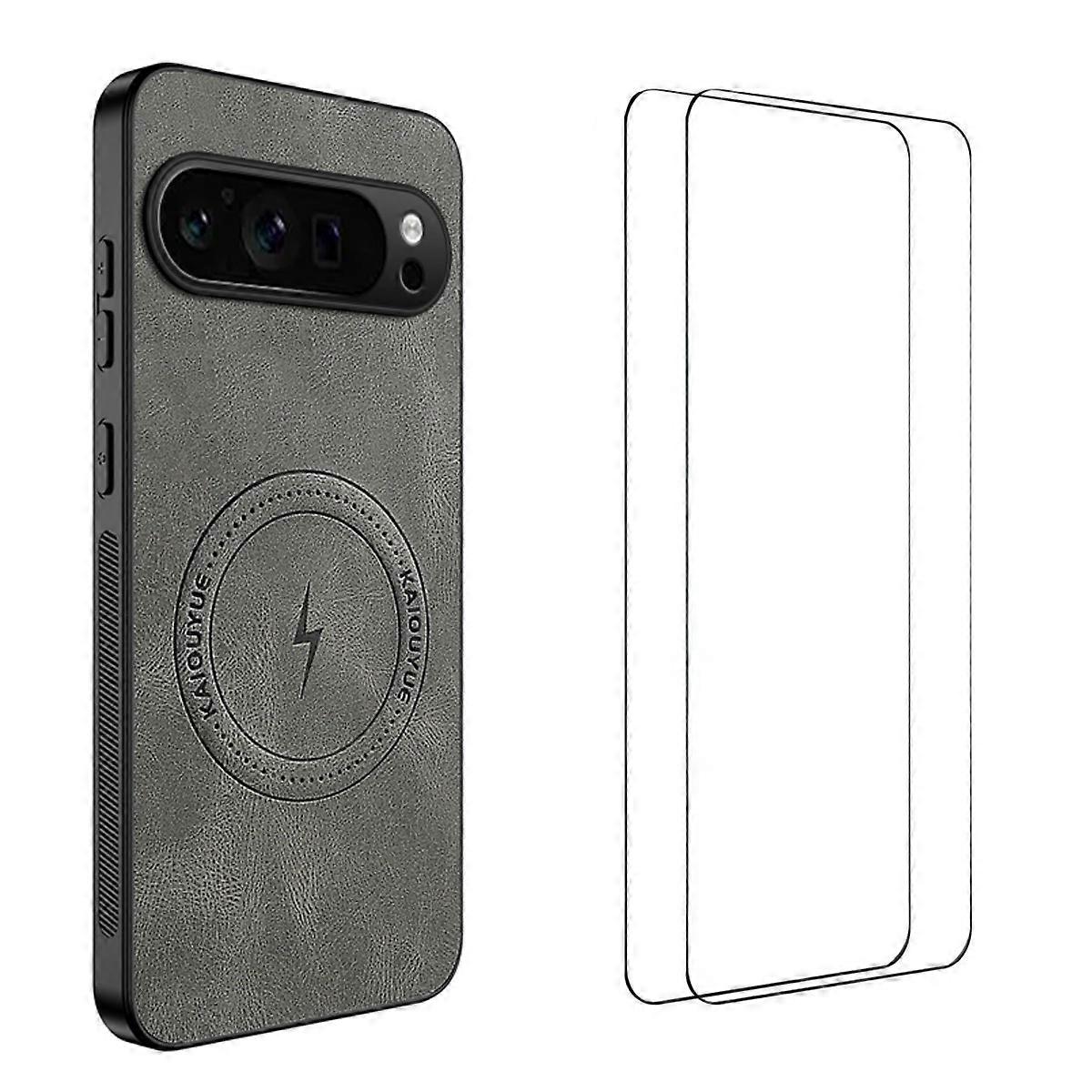 Compatible For Google Pixel 9 Pro XL Magnetic Case WANLONFENG SD Series PC TPU Phone Cover with 2Pcs Screen Film
