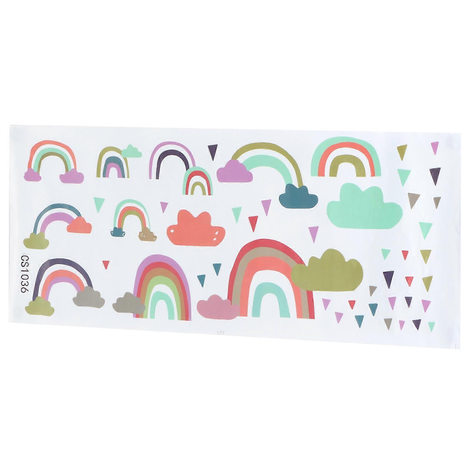 Wall Sticker SelfAdhesive Colorful Clouds Pattern Decals Home Coffee Shop Decoration