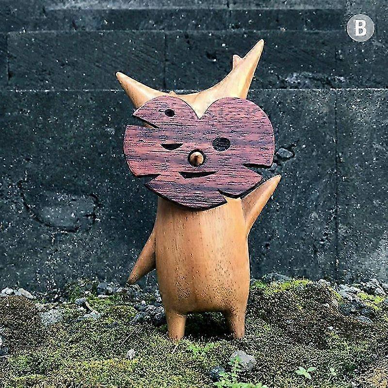 Handcrafted Wooden Statue Decoration for Game Enthusiasts