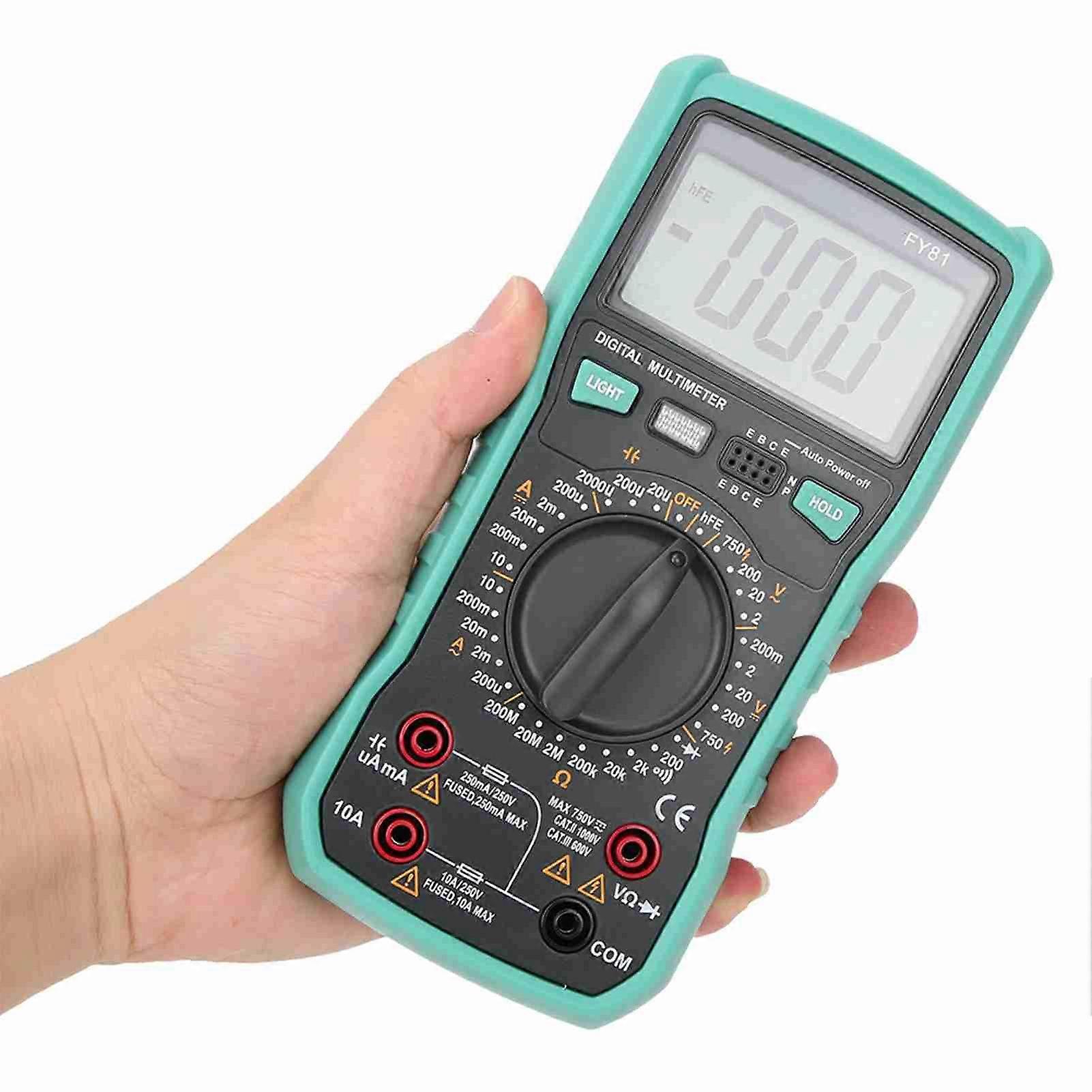 FY8 Portable Digital Multimeter 750V 10A 2000μF Tester Meter