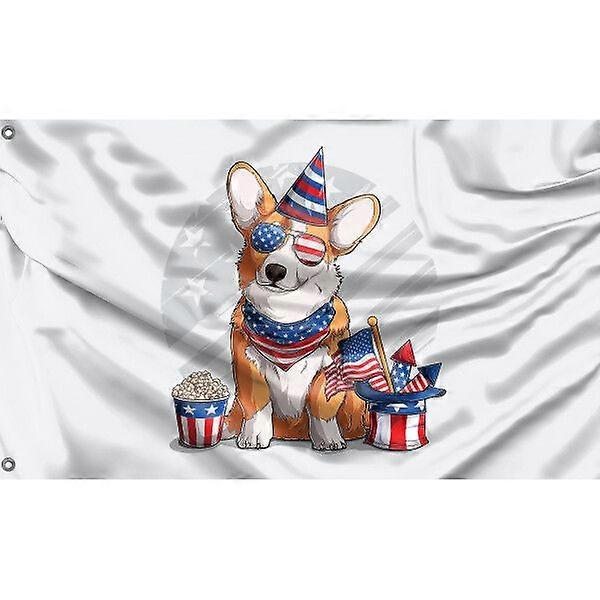 Drapeau Corgi Américain Motif 1211