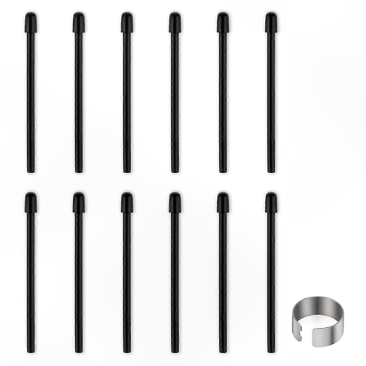 12-Pack Black Pen Nibs for Graphics Tablet Drawing Tools