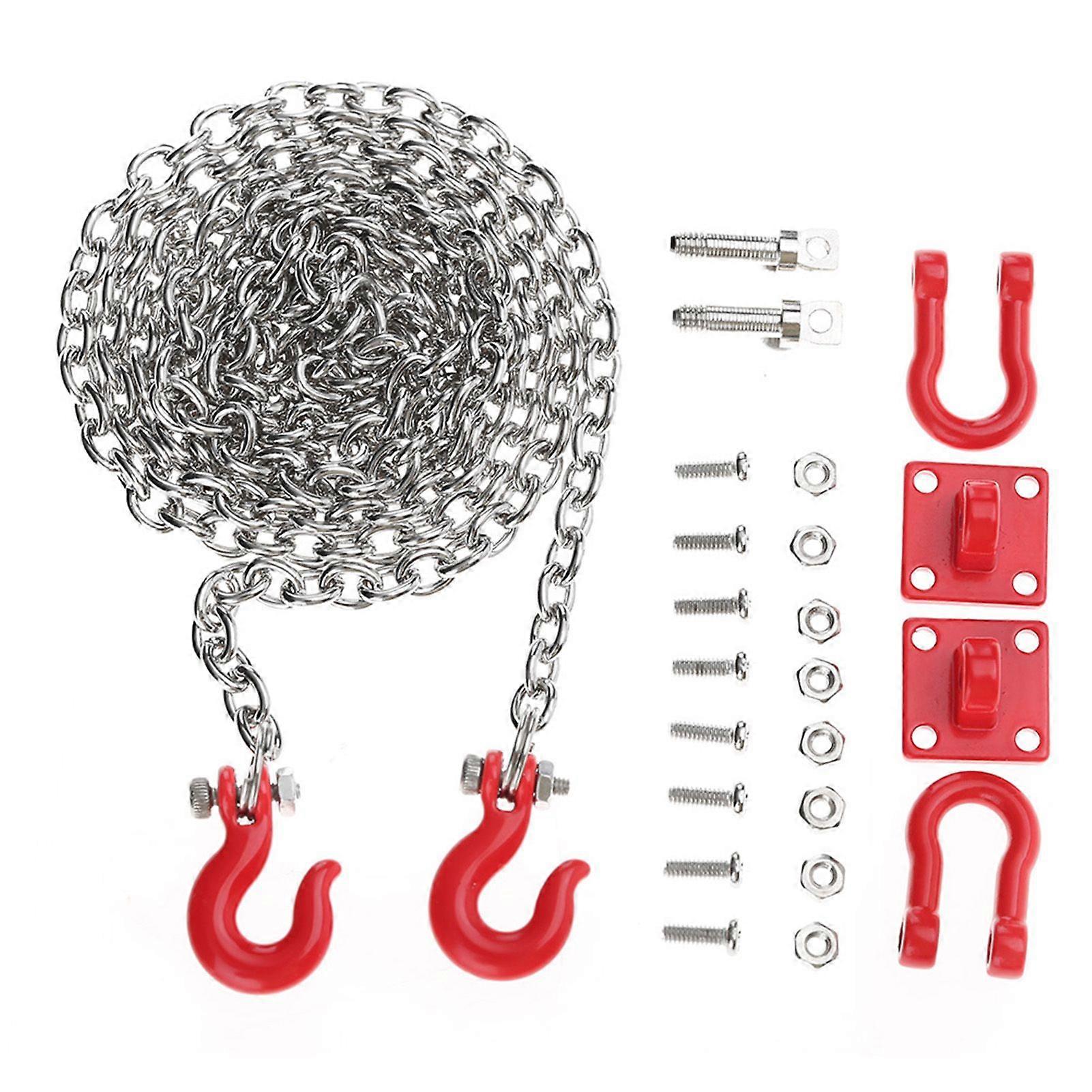 U Shaped Rescue Tow Hook Trailer Chain Assemble Parts for RC Climbing Crawler Car