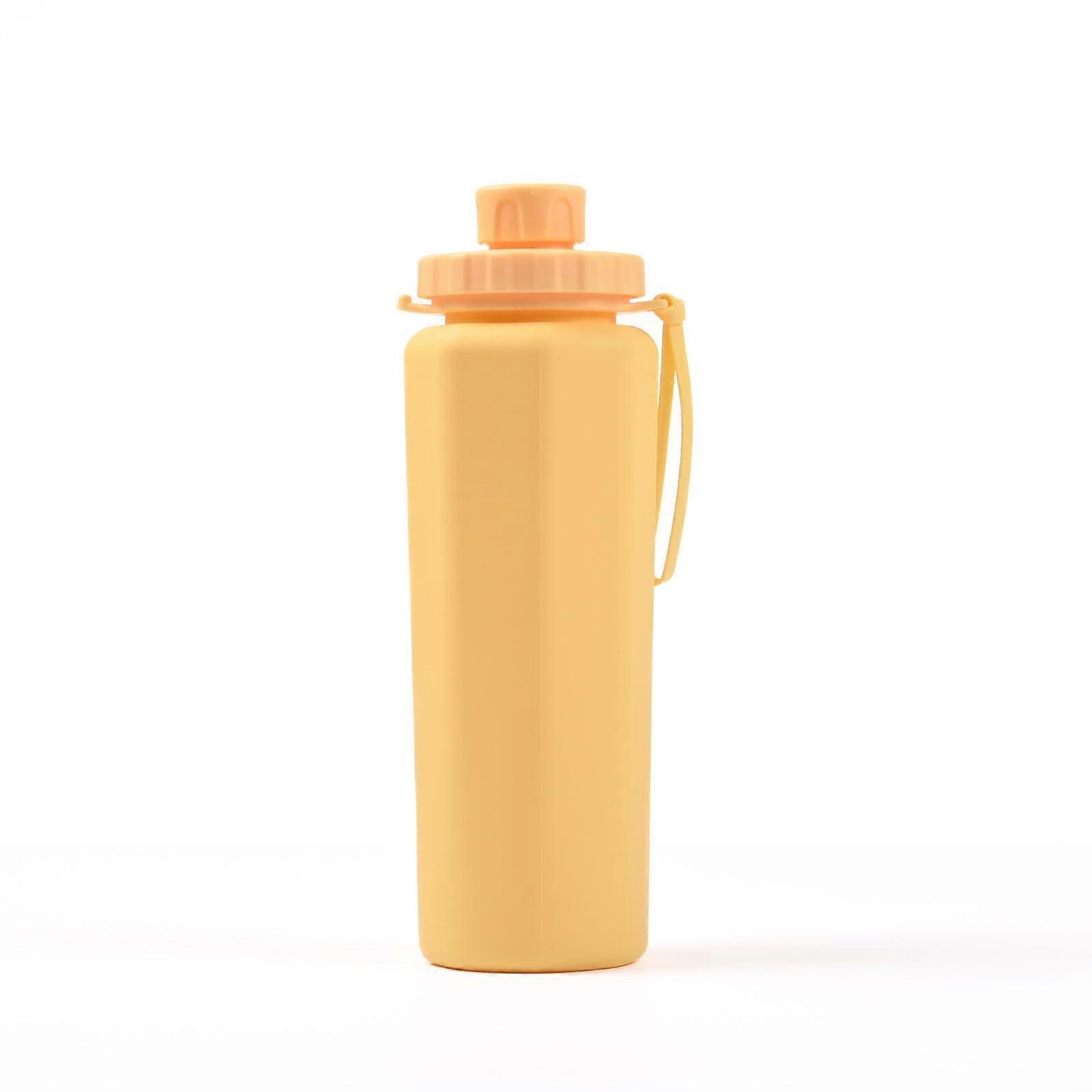 Foldable Silicone Cup, Large Capacity, Water Bottle Style, Office And Study Use, Easy Sip, Yellow