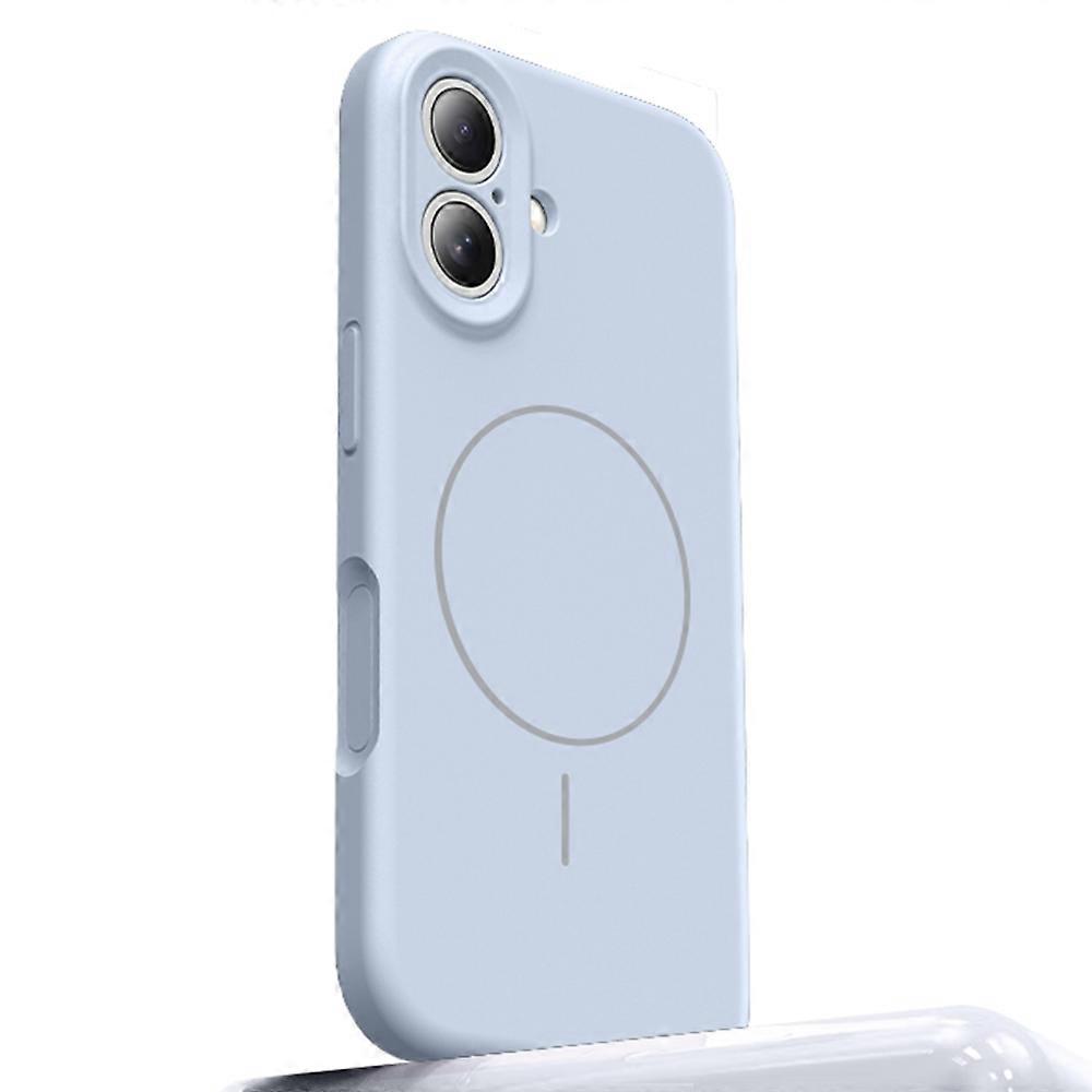 For iPhone 16 Case Compatible with MagSafe Liquid Silicone+PC Phone Cover with Camera Touch Control 