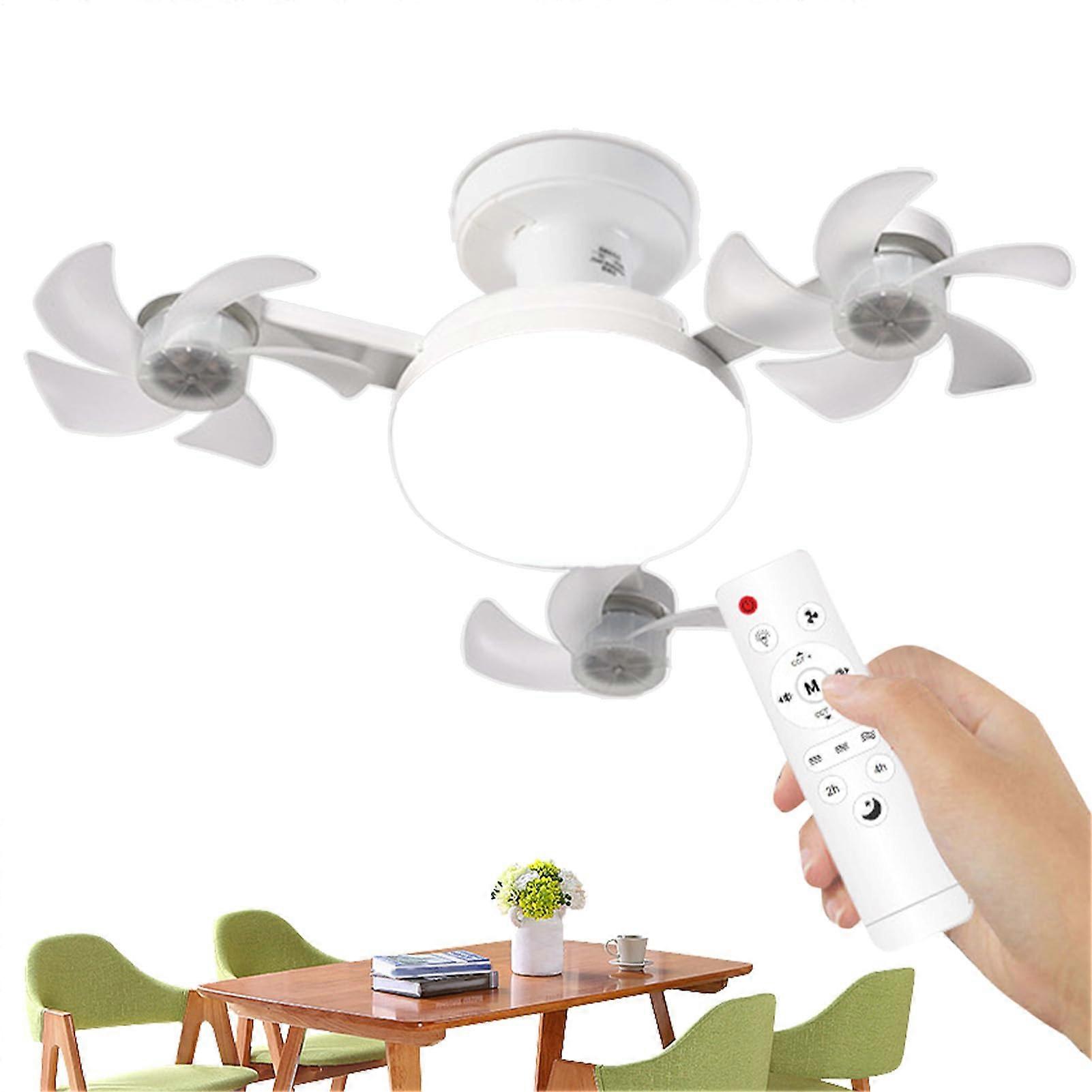 Ceiling Fans with Lights Low Profile E27 Ceiling Fan, Dimmable Lighting, Remote Control, For Living Room And Study