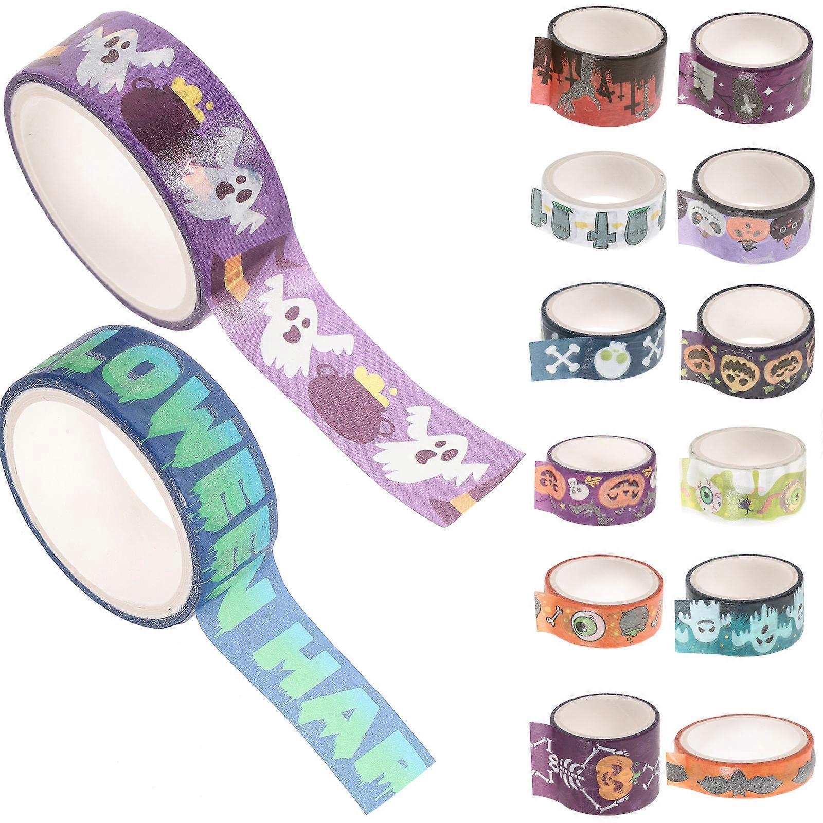 Halloween Holiday Tape Glow in The Dark Tape for Decoration 14 Rolls